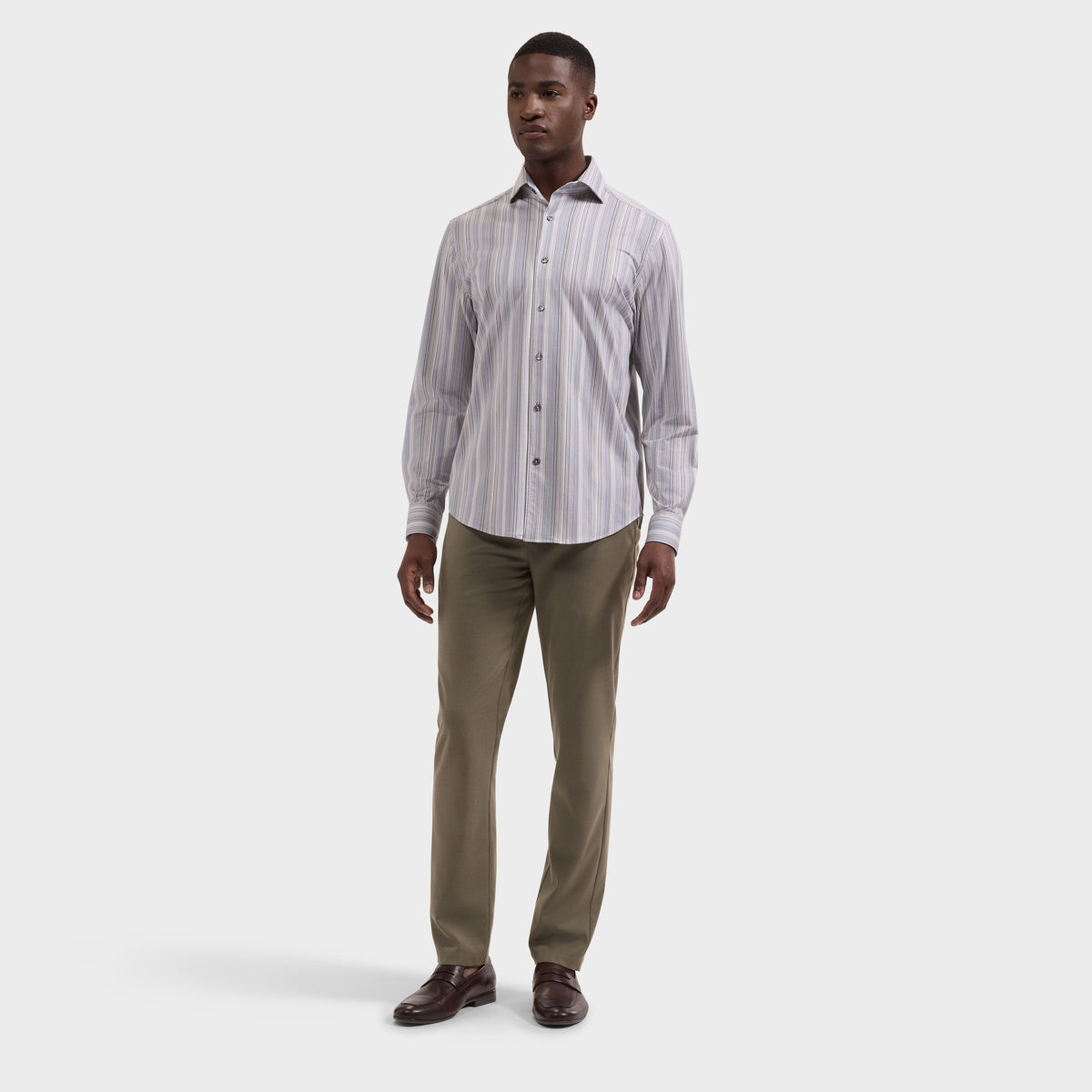 OOOHCotton Devon Long Sleeve Shirt Air Blue