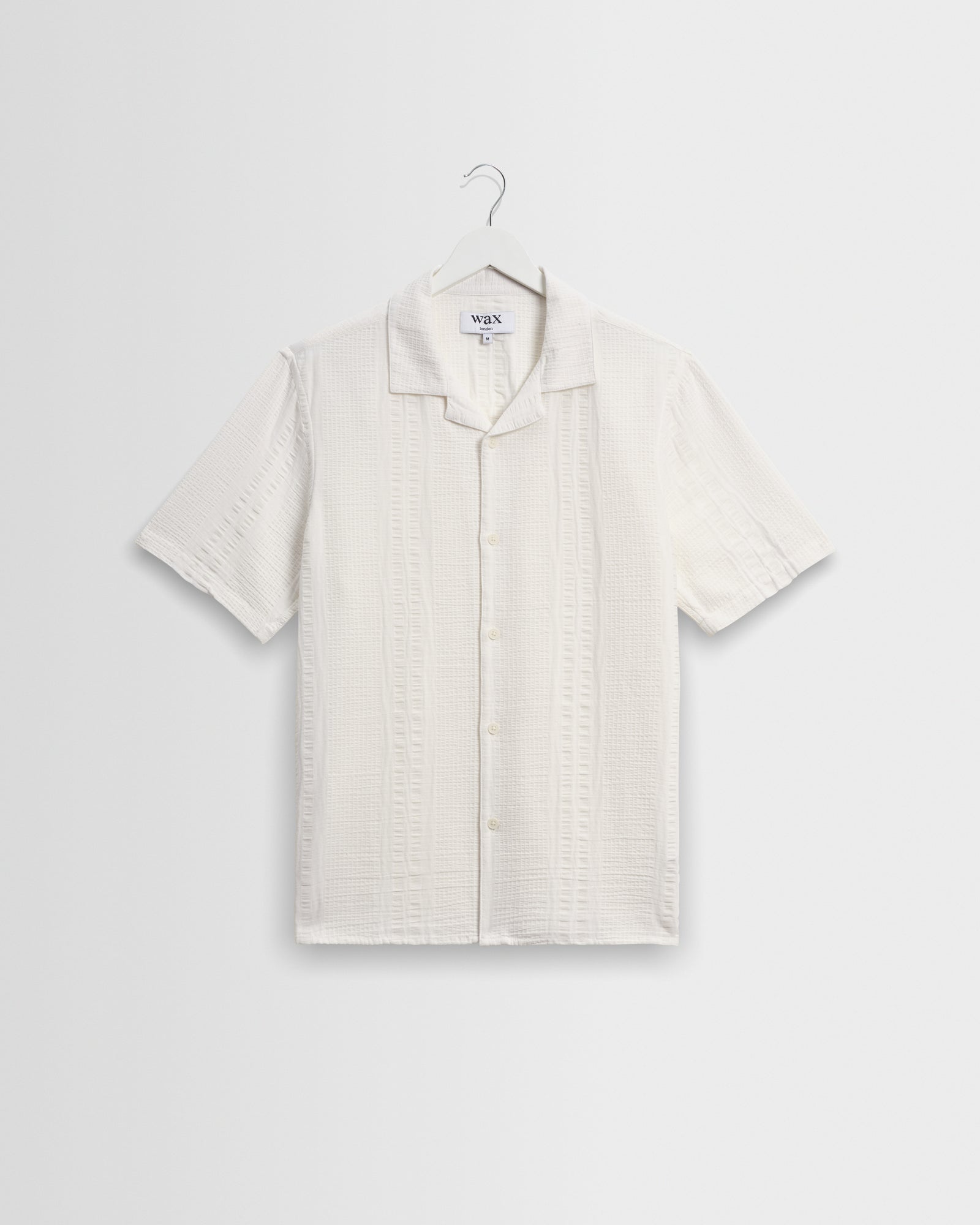 Didcot Shirt in Double Weave Grid Ecru