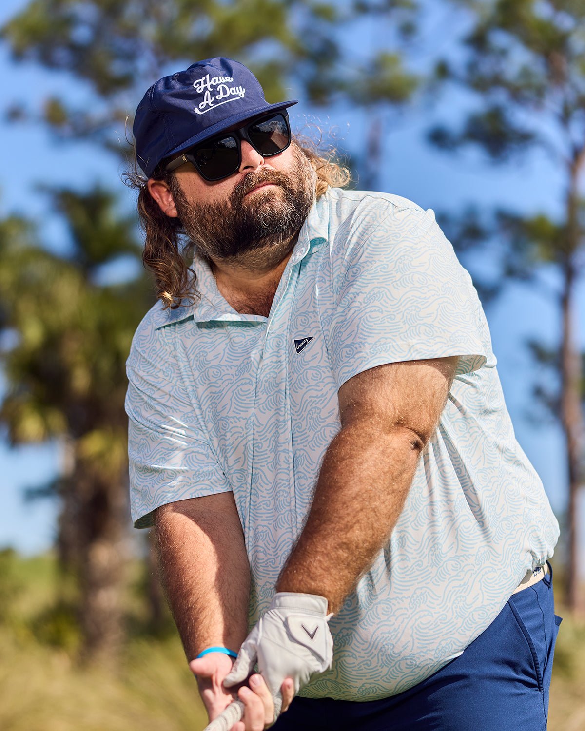 Crashing Waves Polo Light Blue