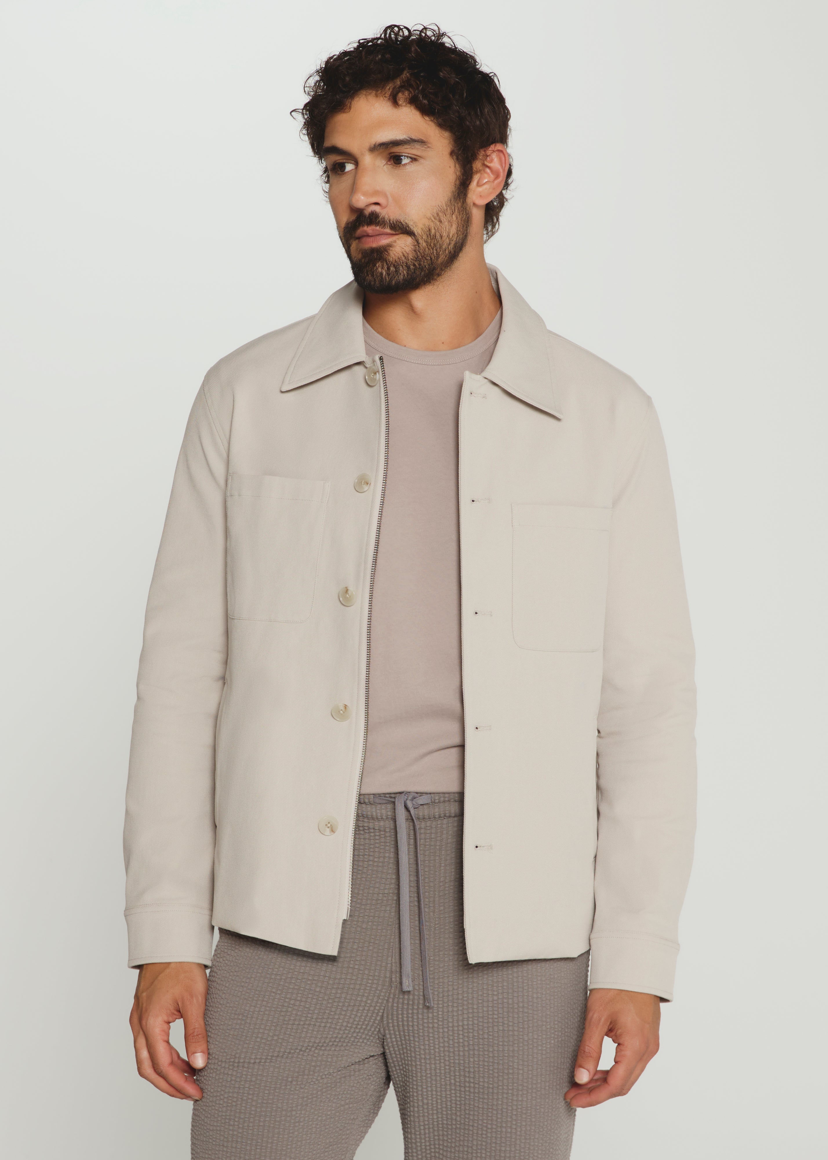 Baron Button Front Jacket Bone