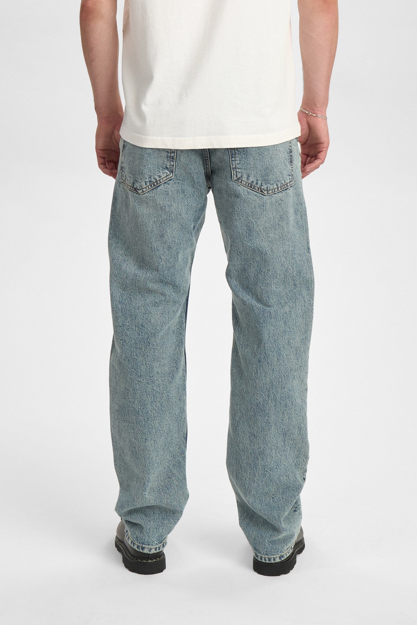 Akjustin Denim Pants Medium Blue Marbel