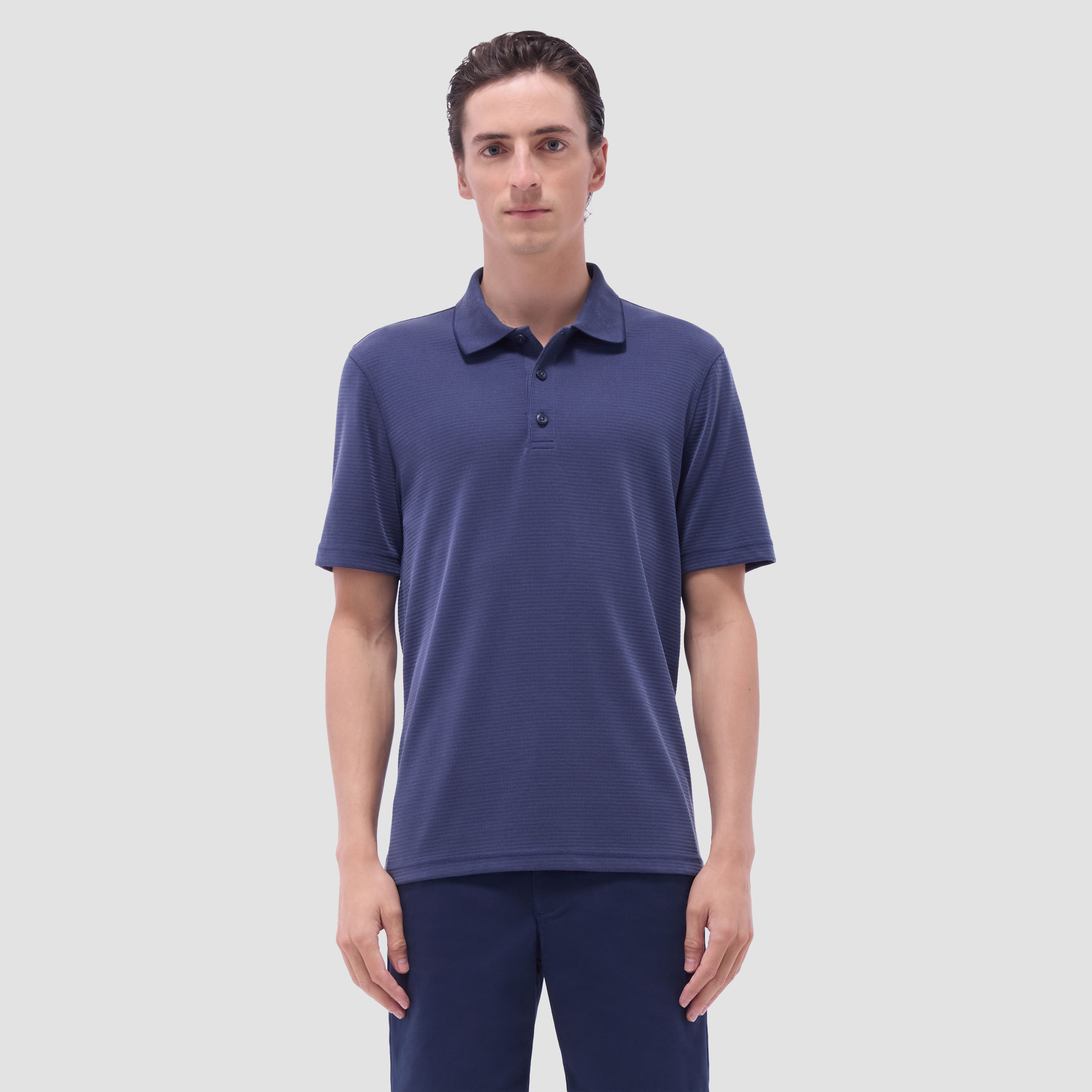 Oscar Ottoman Polo Shirt Navy
