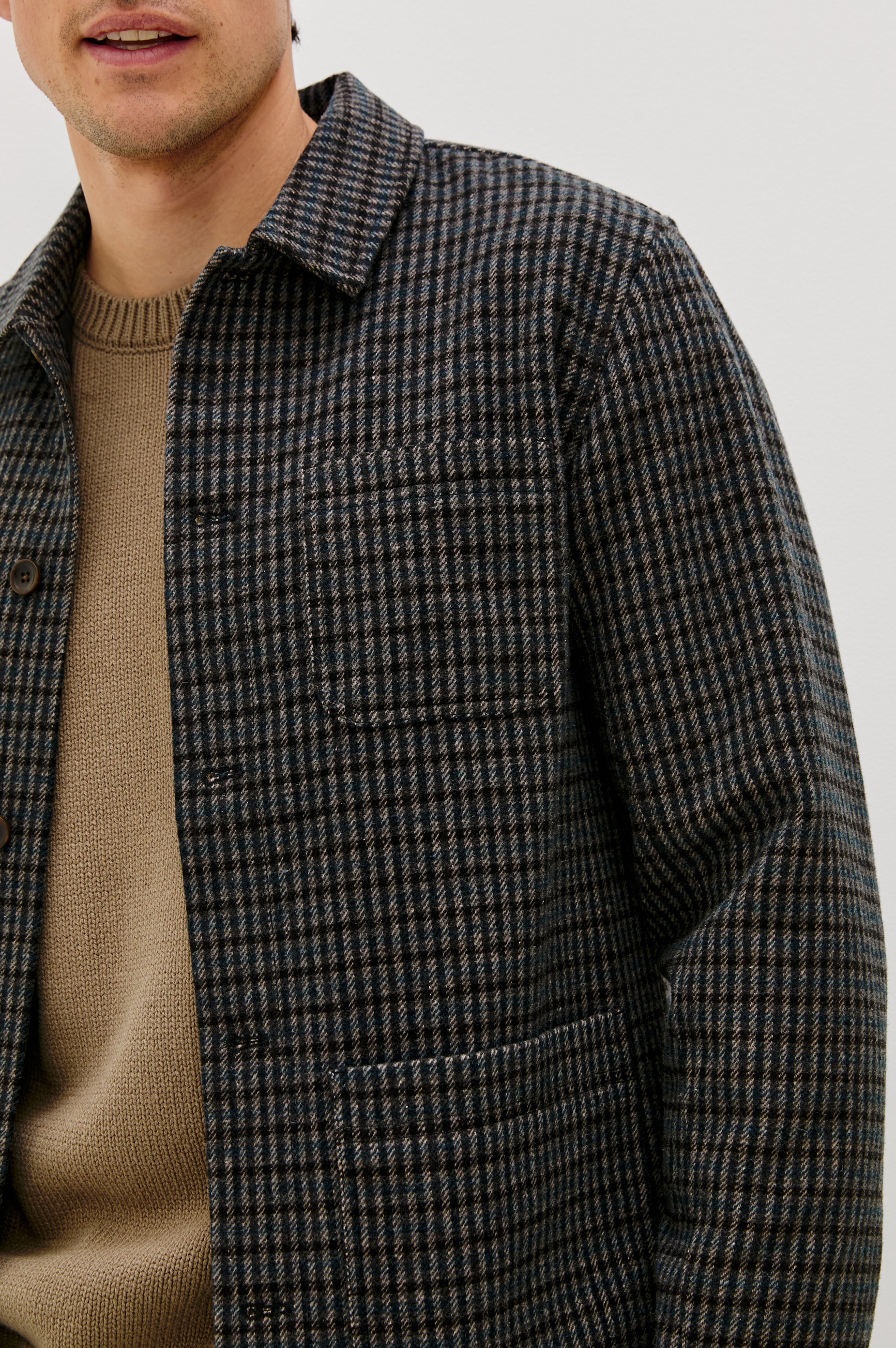Pascal Jacket Grey Check Plaid