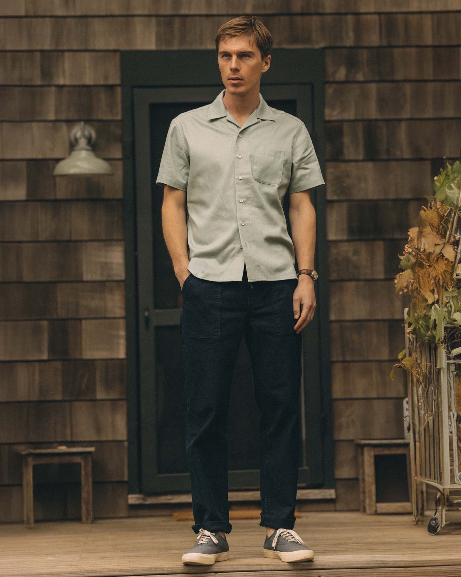The Short Sleeve Hawthorne Shirt Surf Green