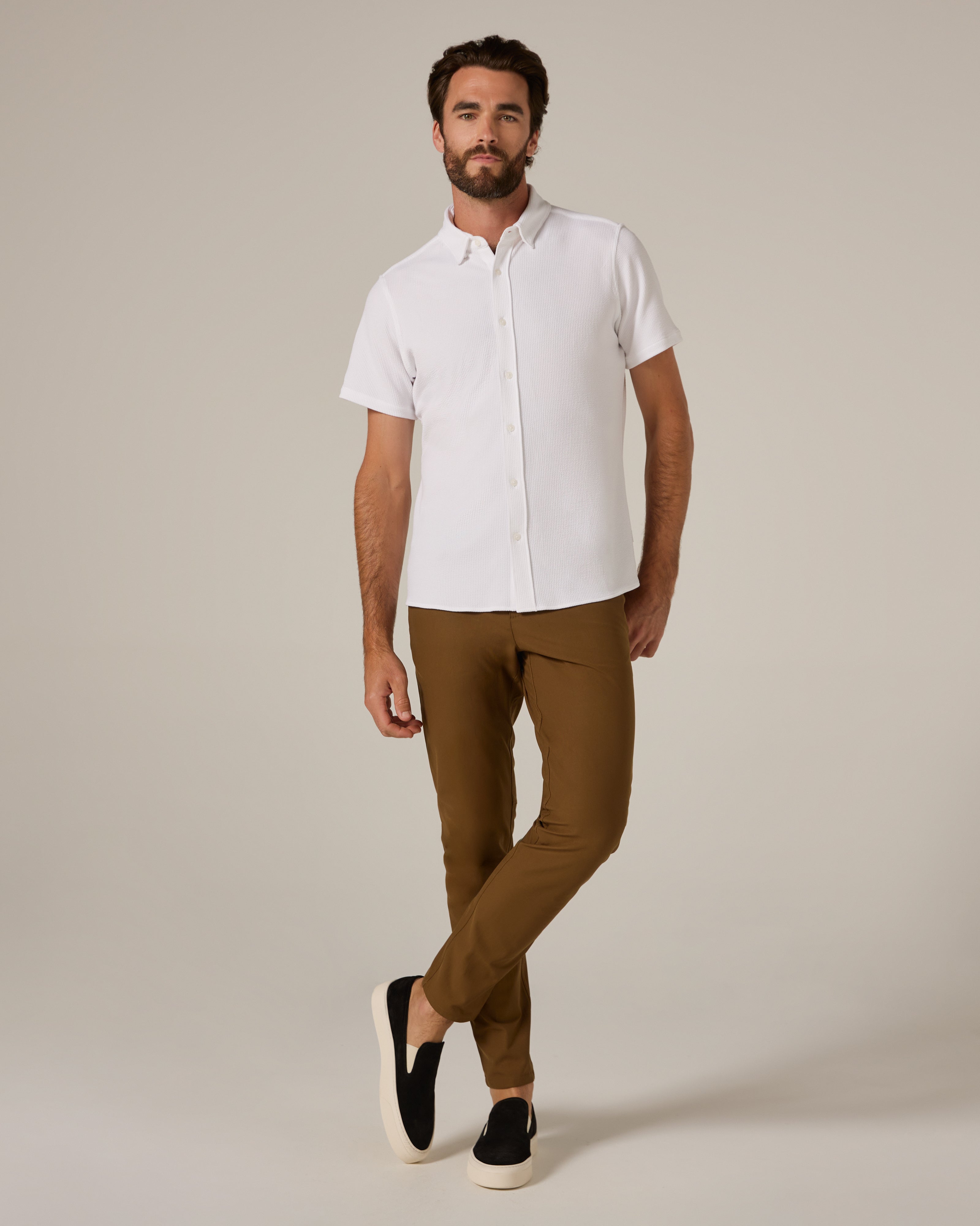 Levine Short Sleeve Shirt White