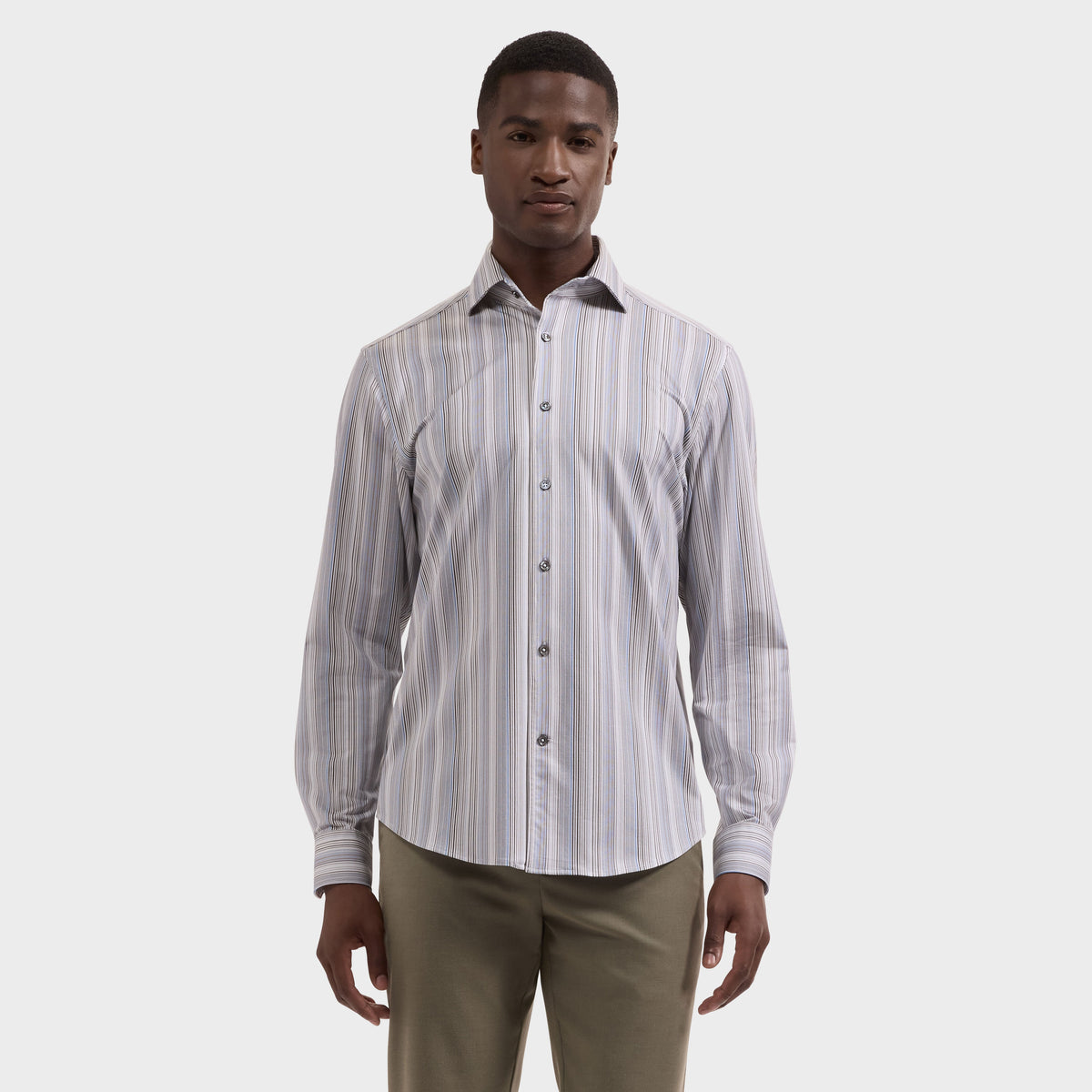 OOOHCotton Devon Long Sleeve Shirt Air Blue