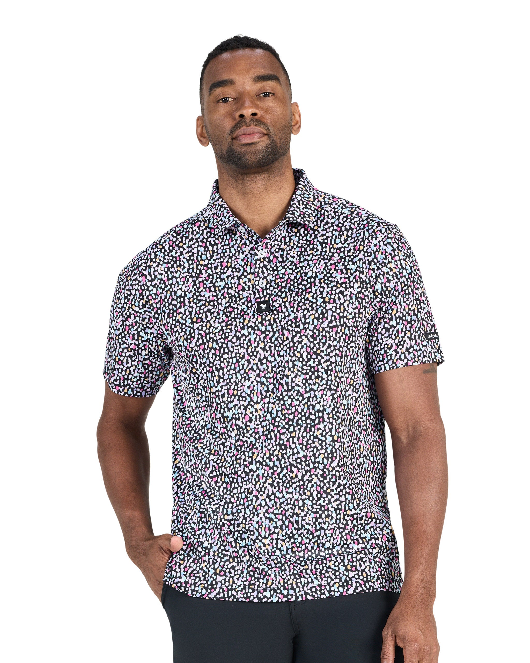 Drippity Drip Remix Polo Black Multi