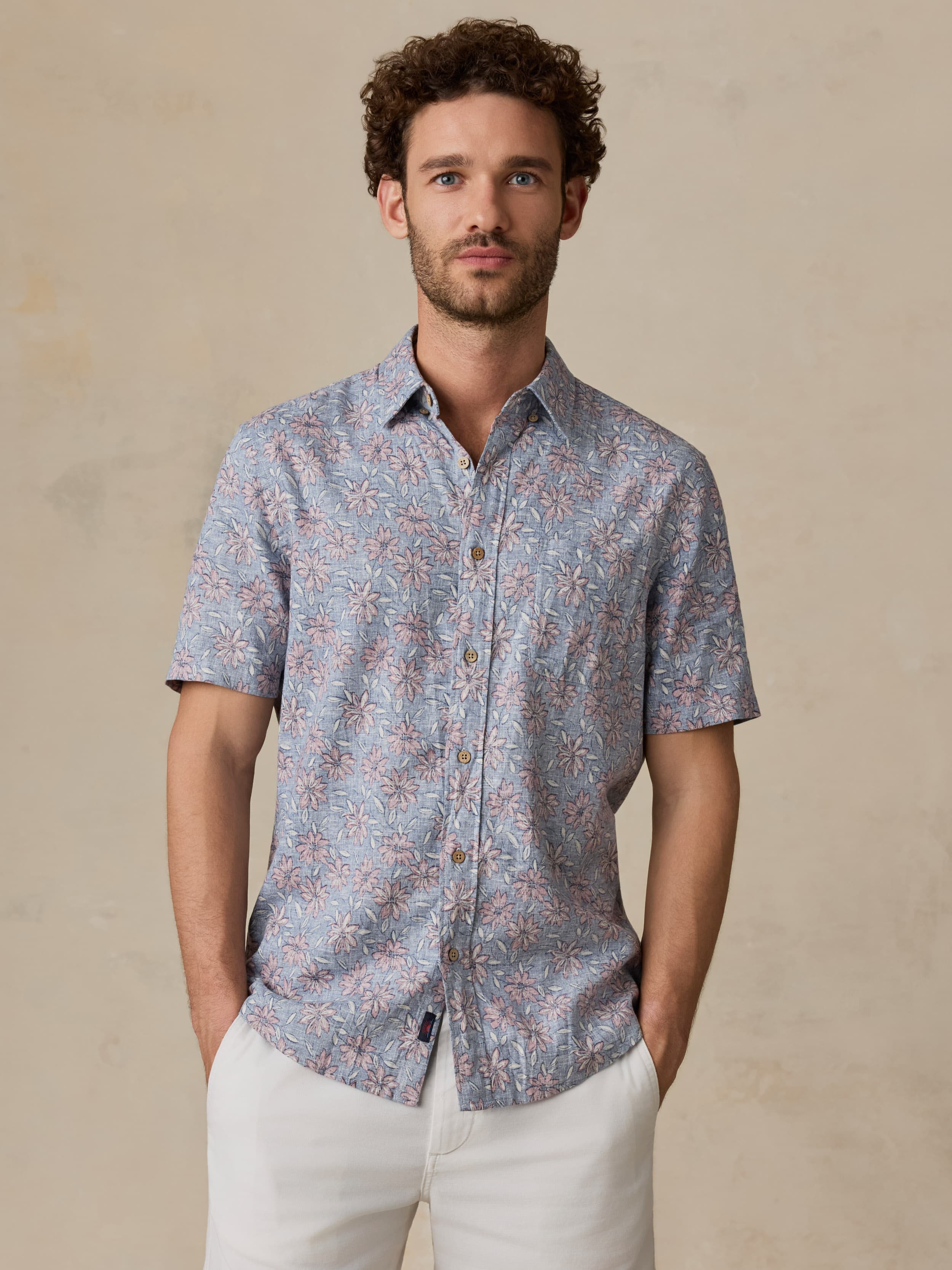 Breeze Short Sleeve Shirt Antique Berry Floral