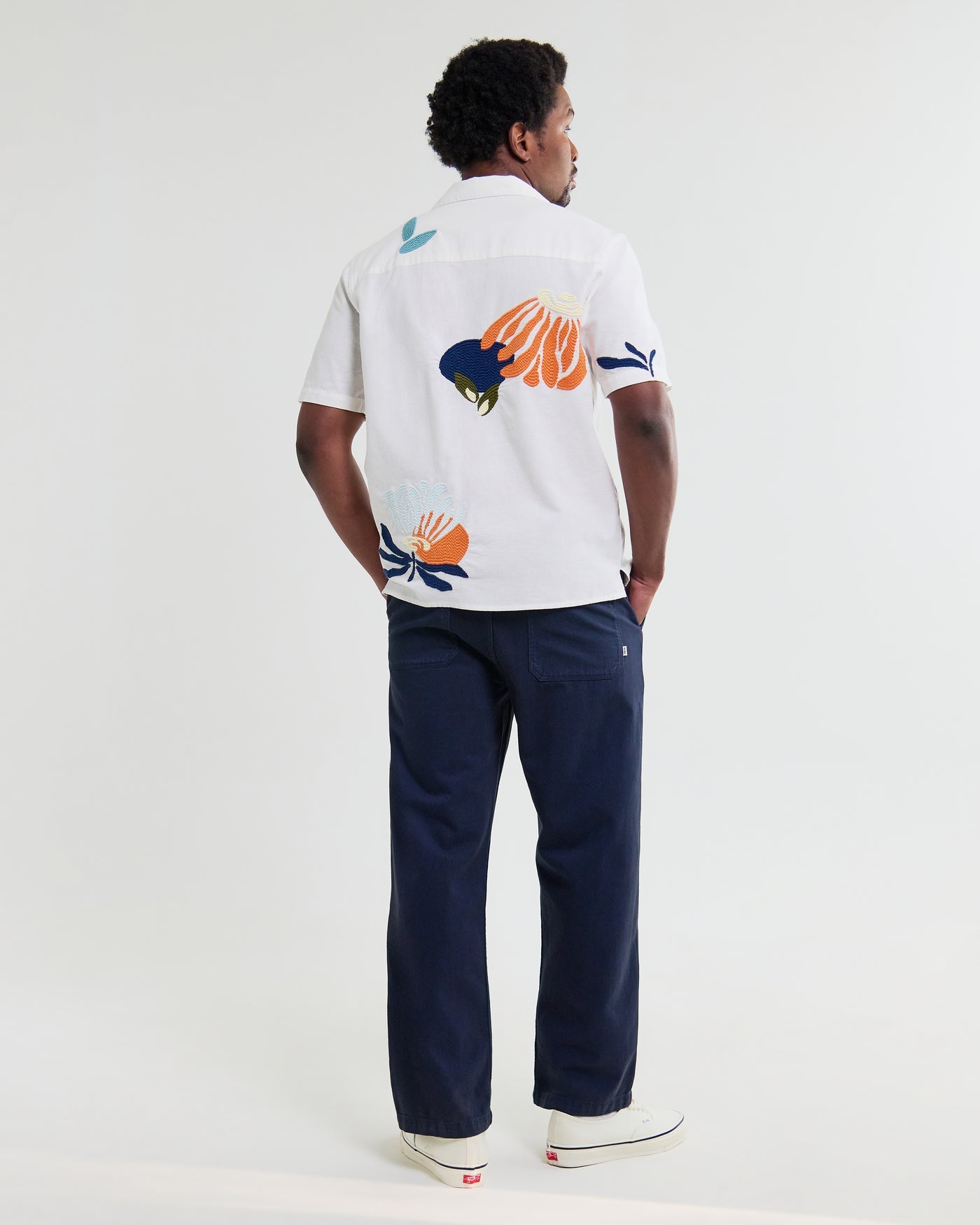 Didcot Shirt in Chunky Stitch Flower Ecru/Multi