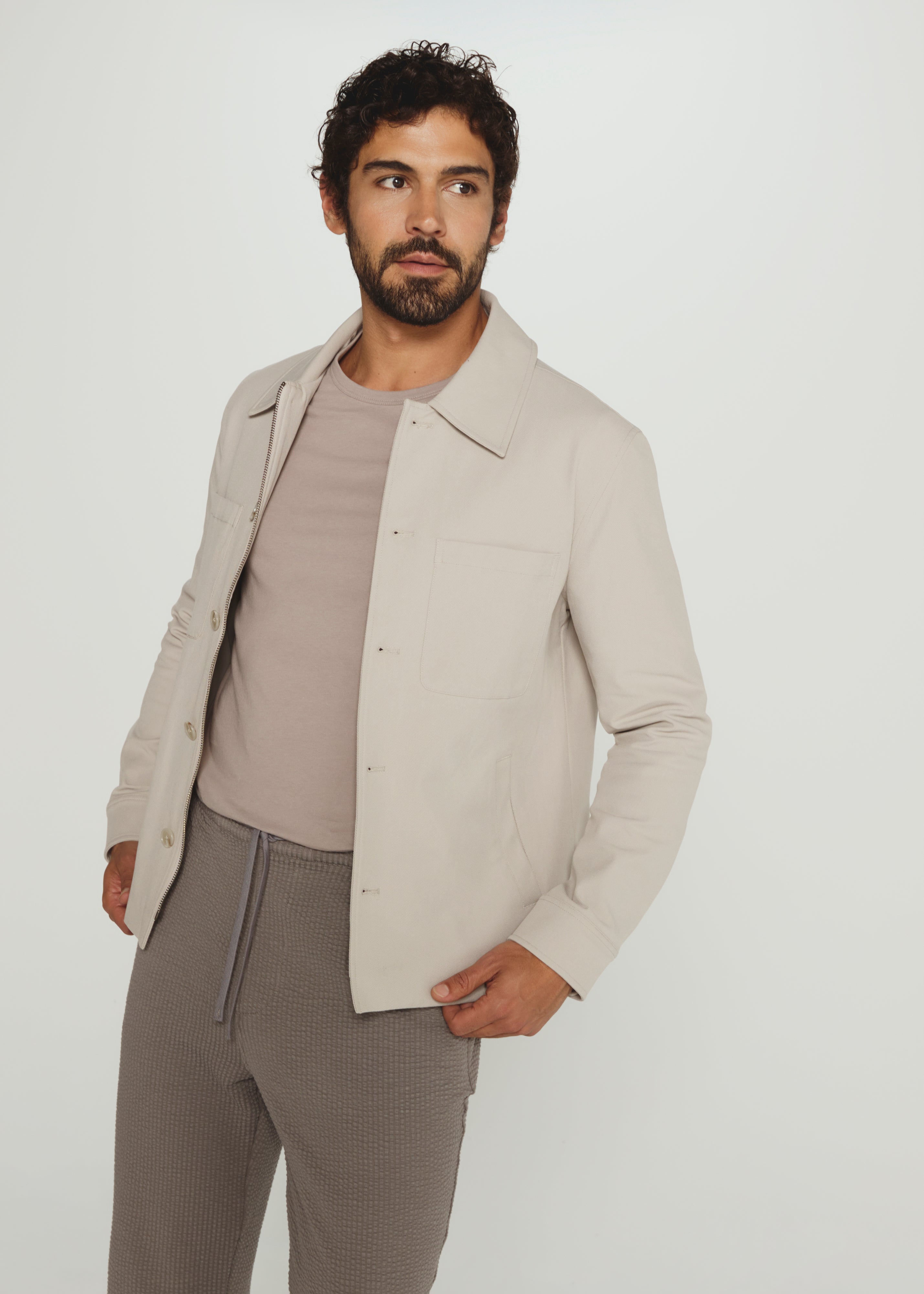 Baron Button Front Jacket Bone