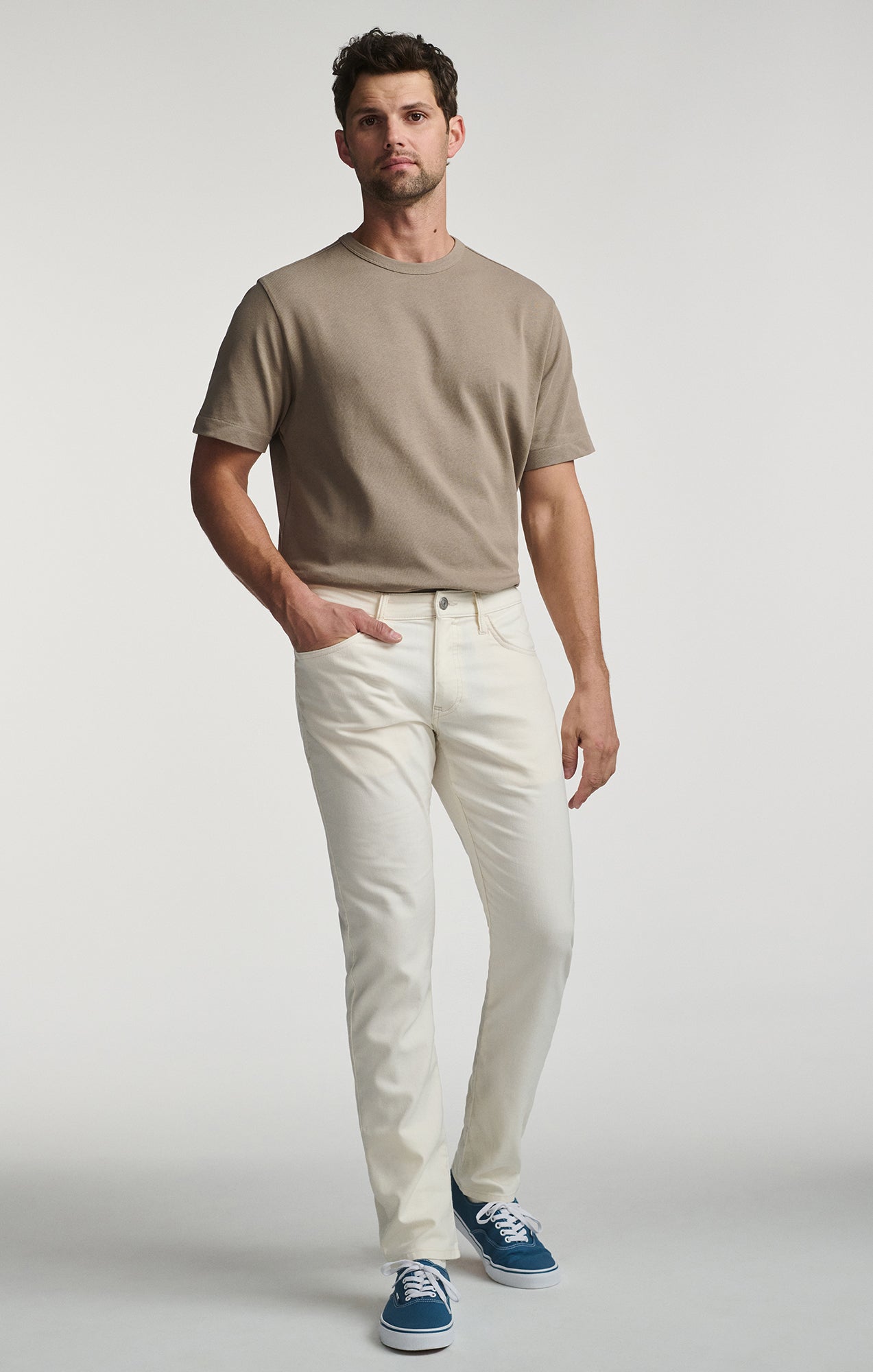 Jake Slim Leg Pant Oyster Herringbone