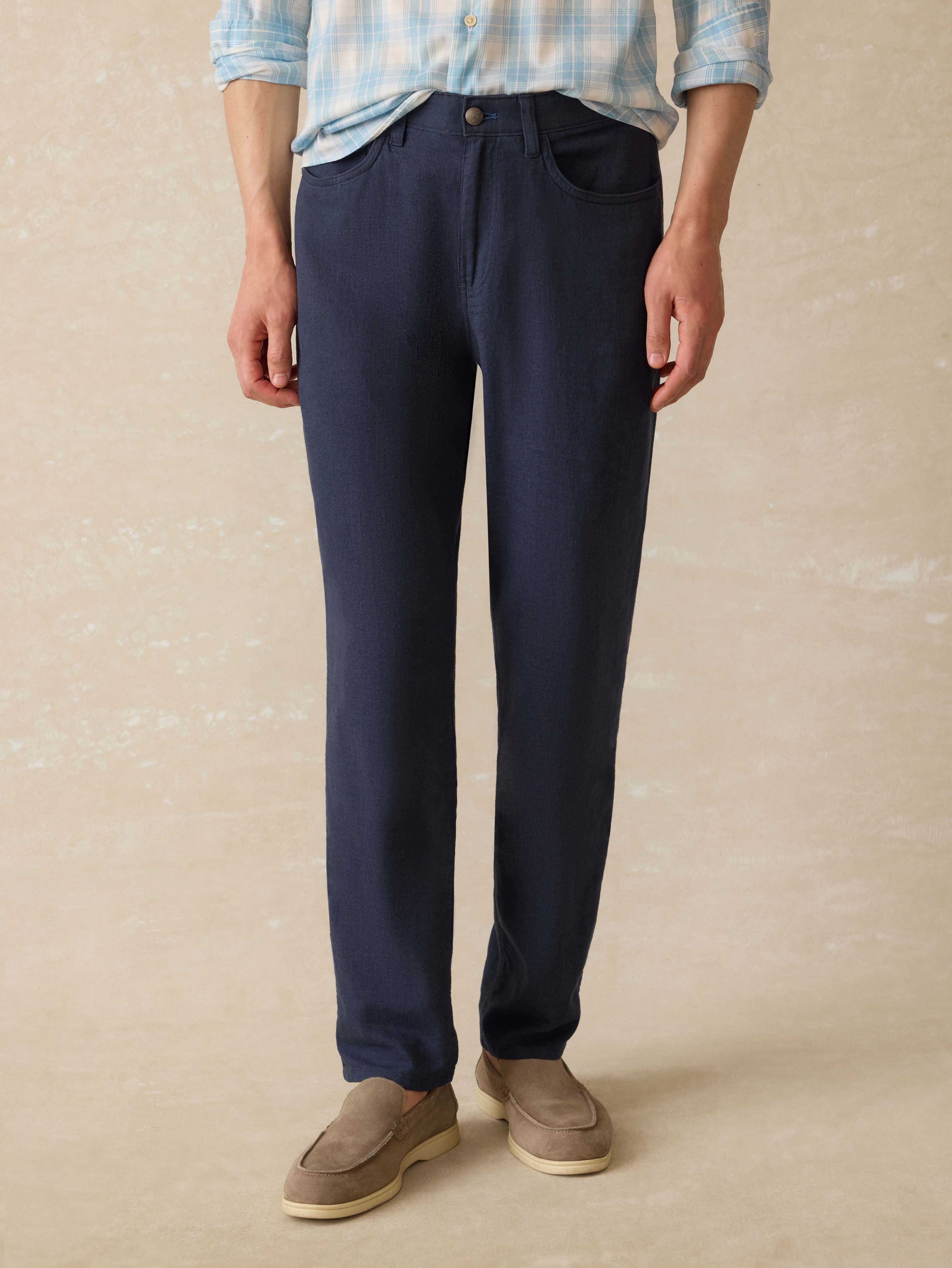 Movement Linen 5-Pocket Pant Deep Sea Navy