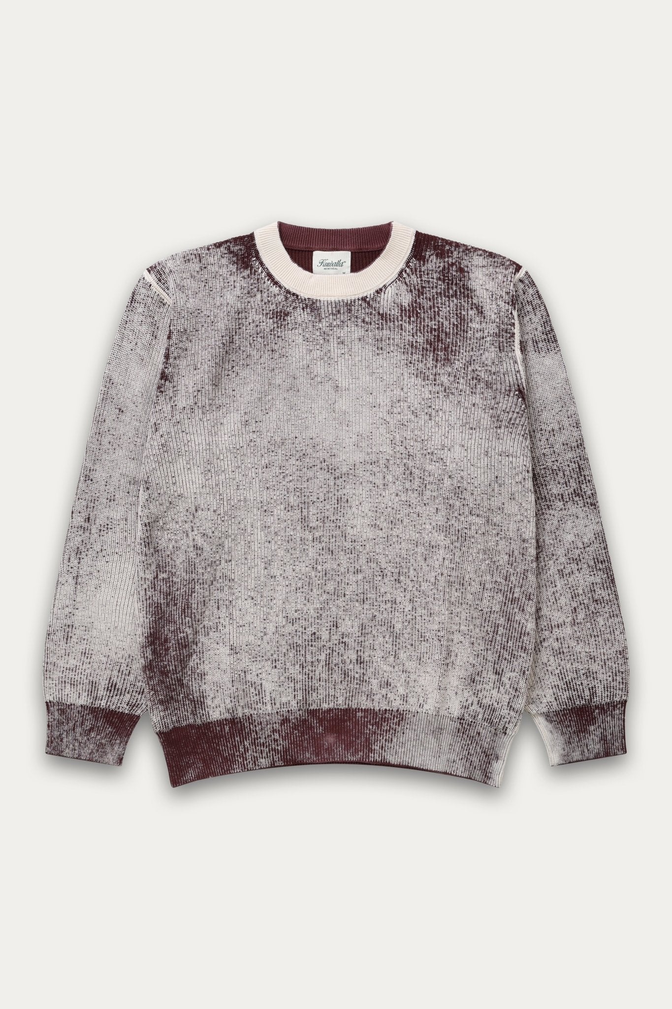 Burnout Knit Crew Brown Stone