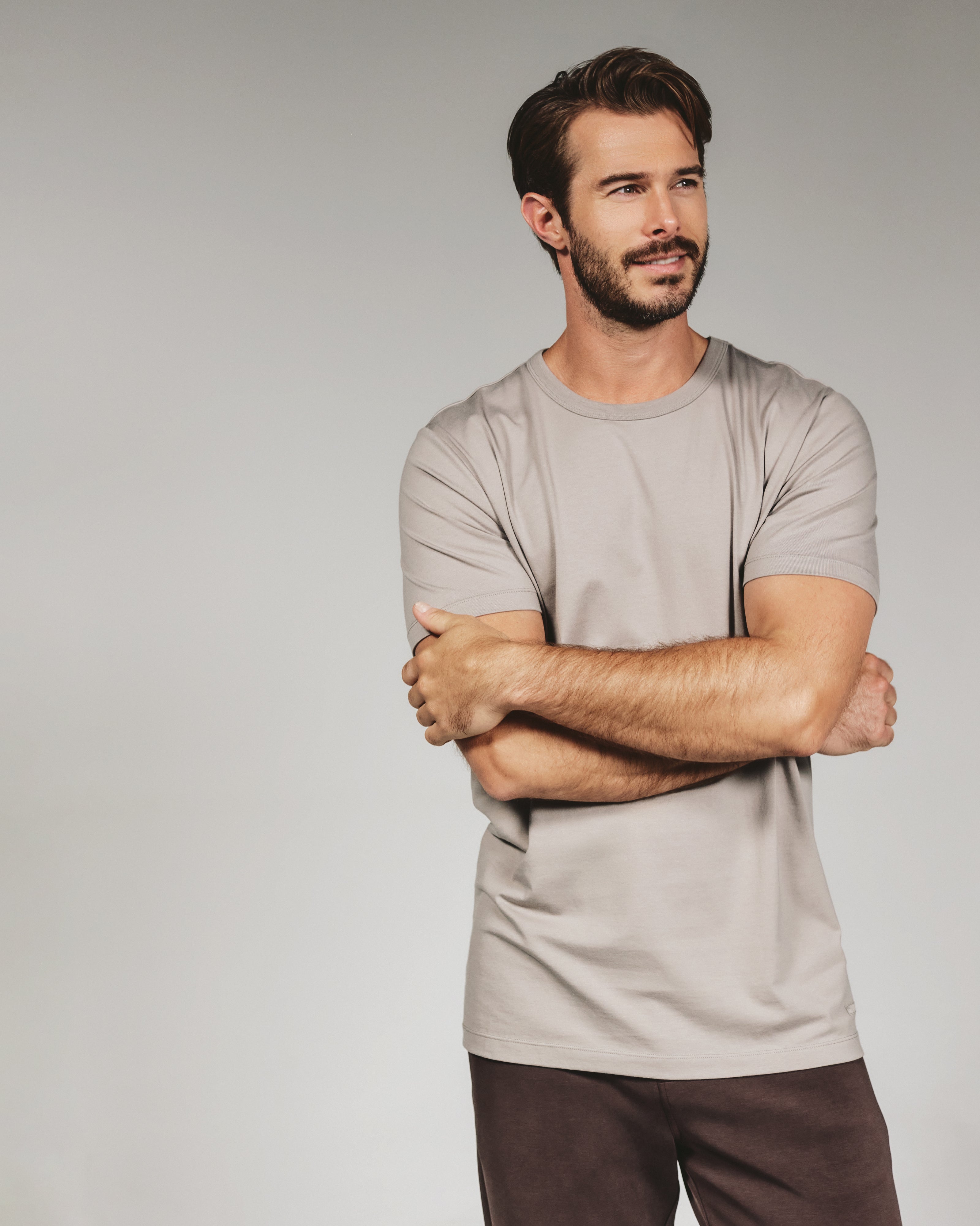 Modal Tee Smokey Taupe