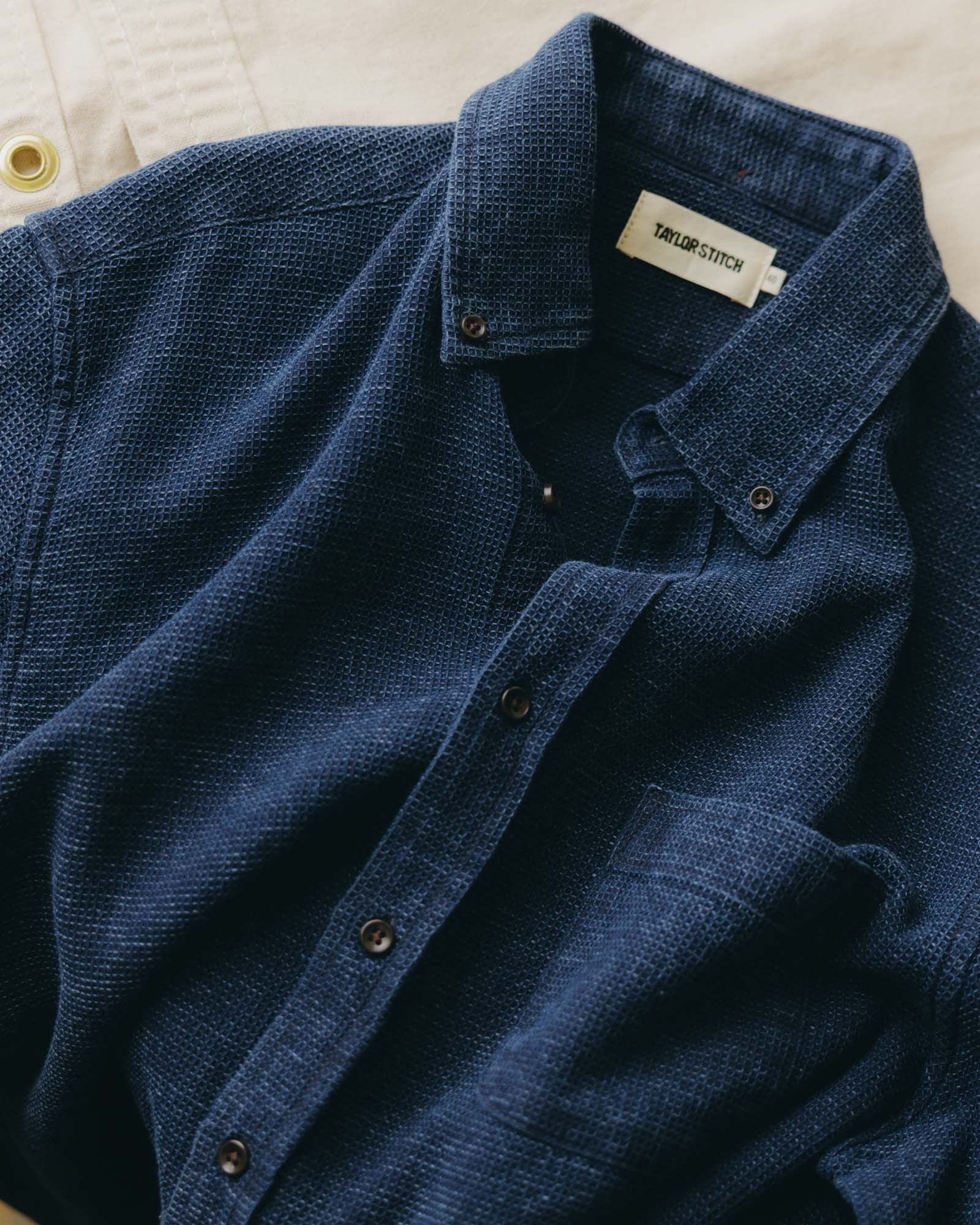 The Jack Waffle Shirt Rinsed Indigo