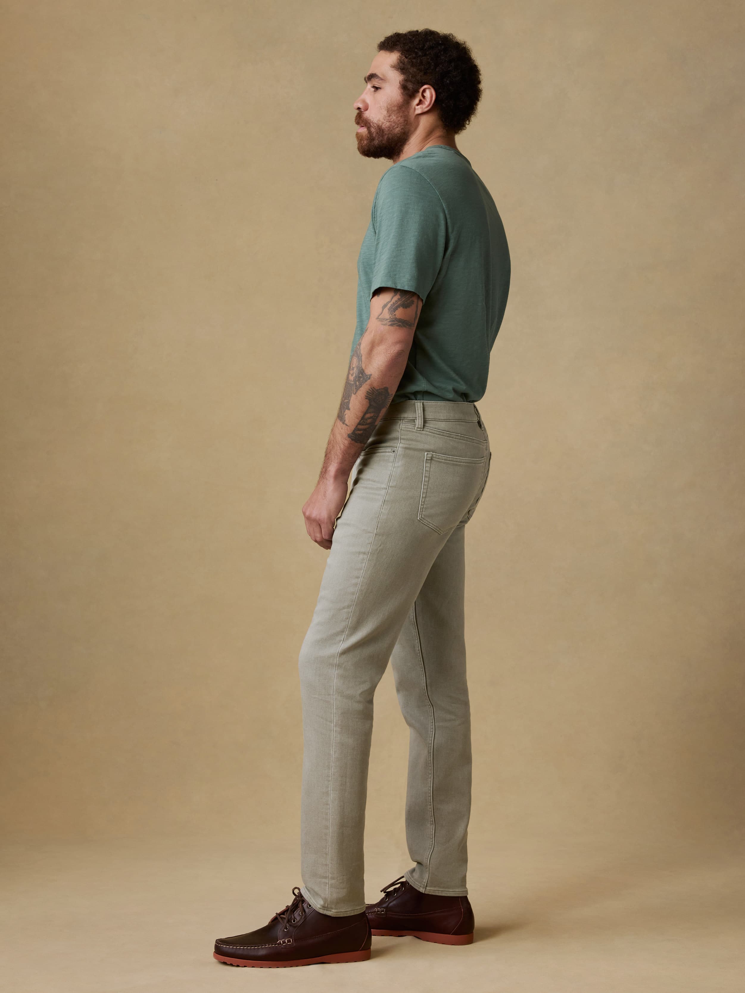 Stretch Terry 5 Pocket Coastal Sage