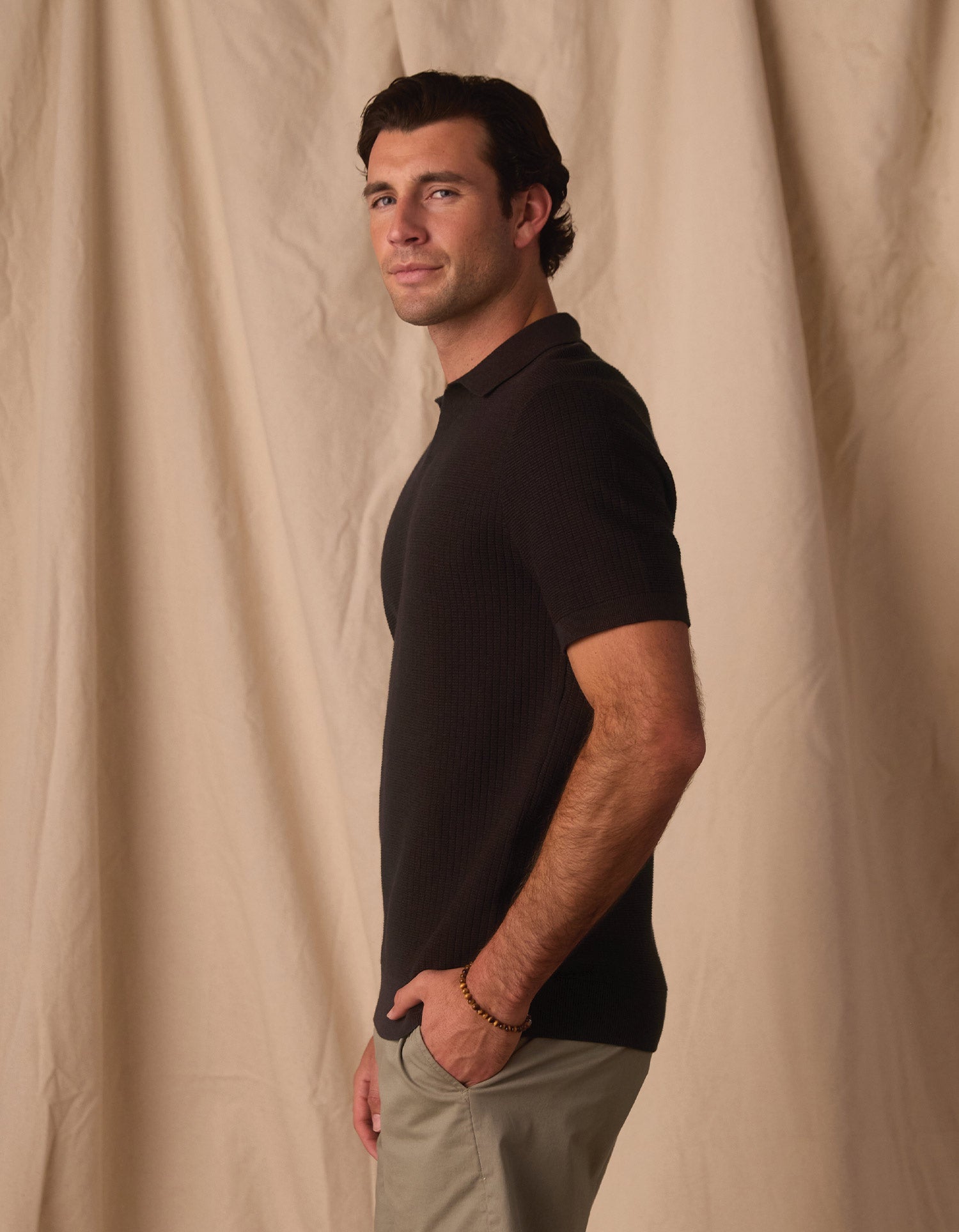 Breezeknit Short Sleeve Polo Dark Brown