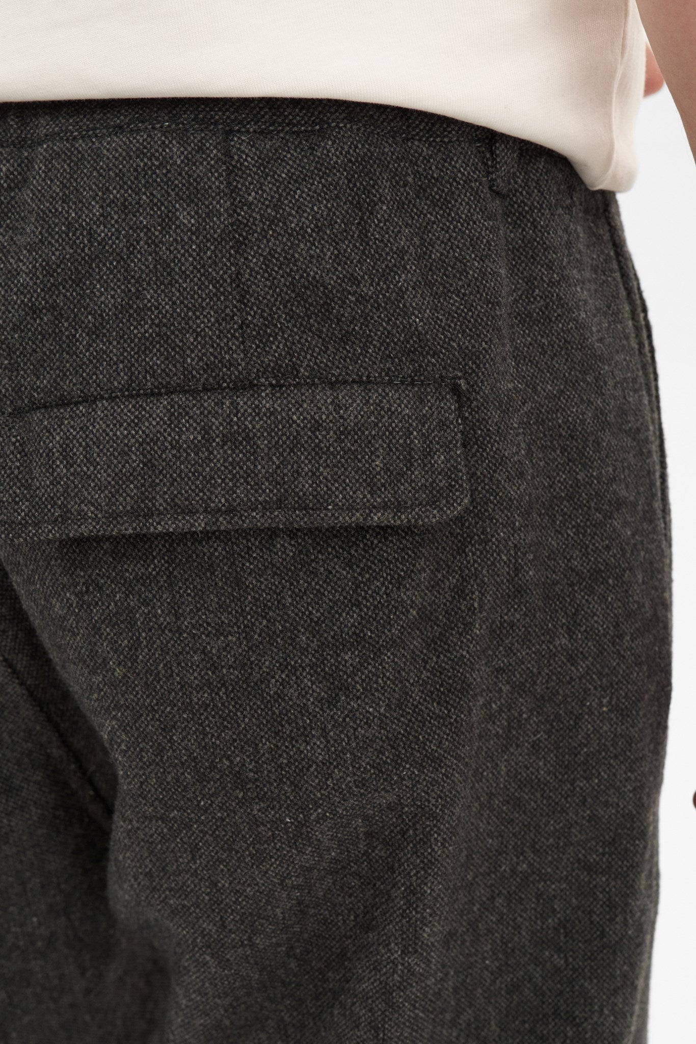 Akjan Pleat Wool Pant Granite Grey
