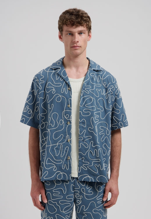 Leo Resort Shirt Blue Fusion