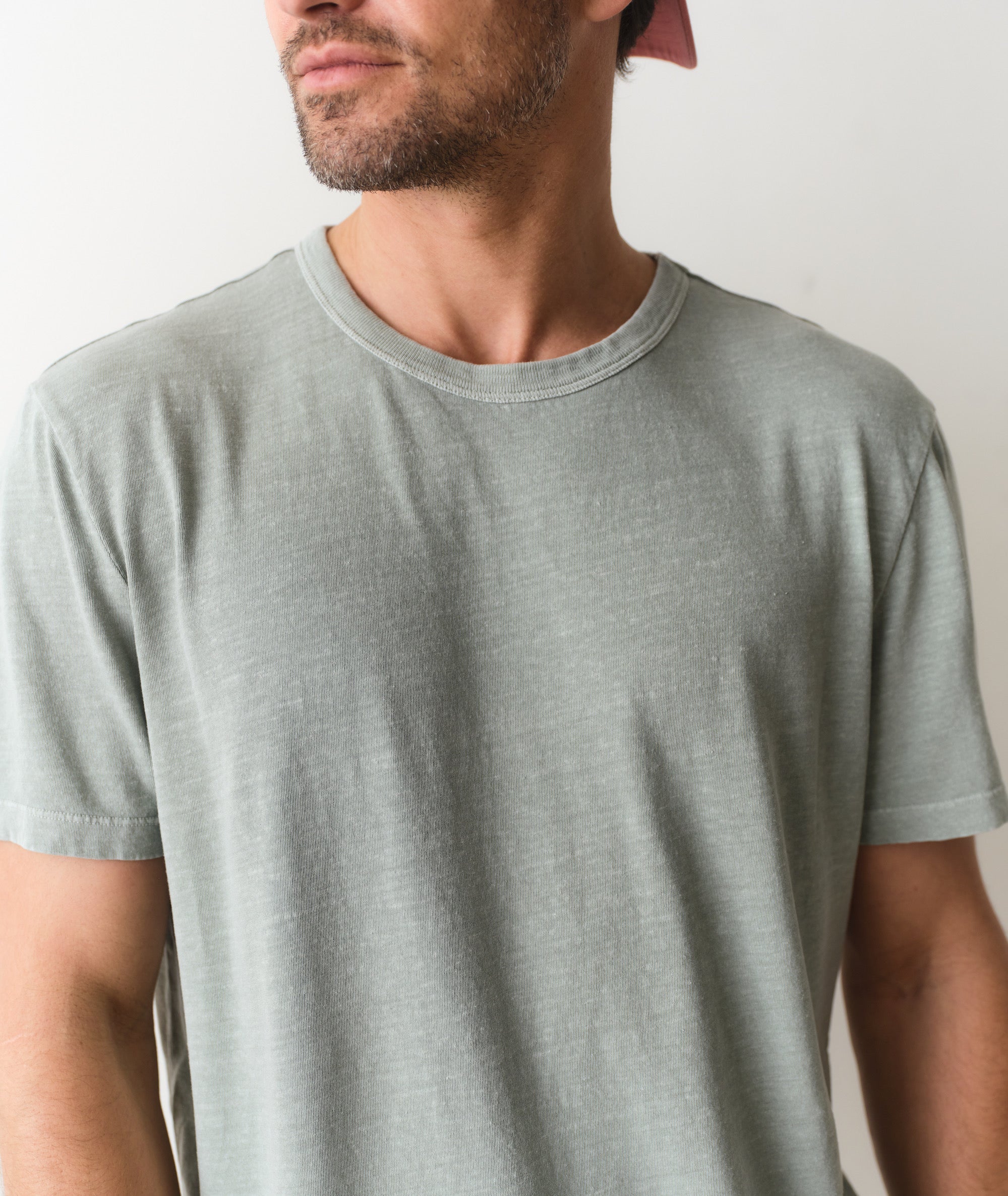 Relaxed Hemp Cotton Tee Iceberg Green