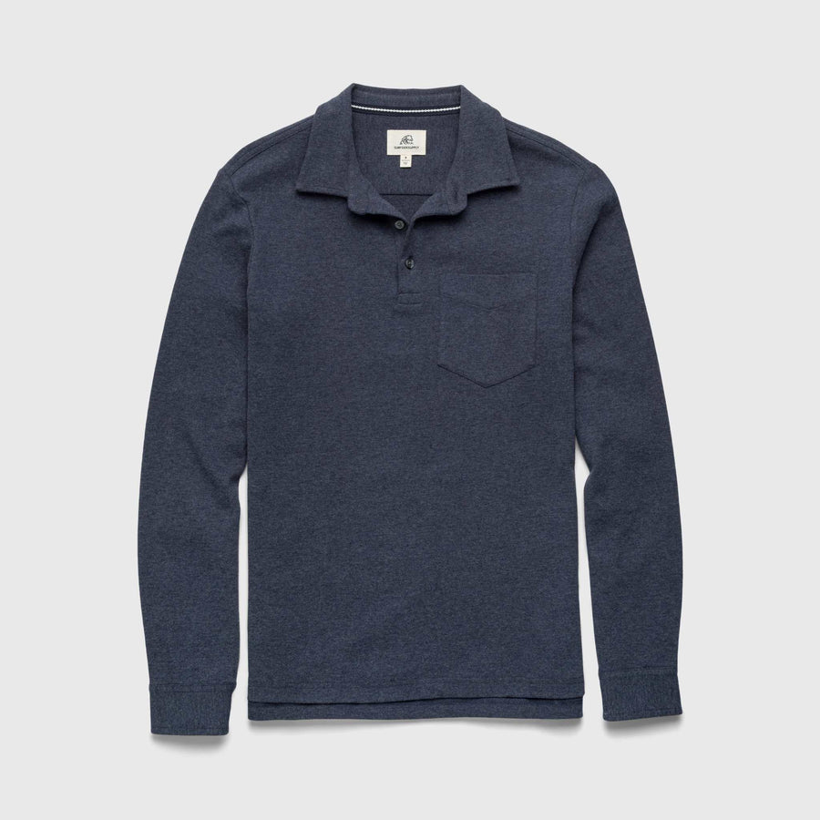 Cary Fleece Polo Navy Heather