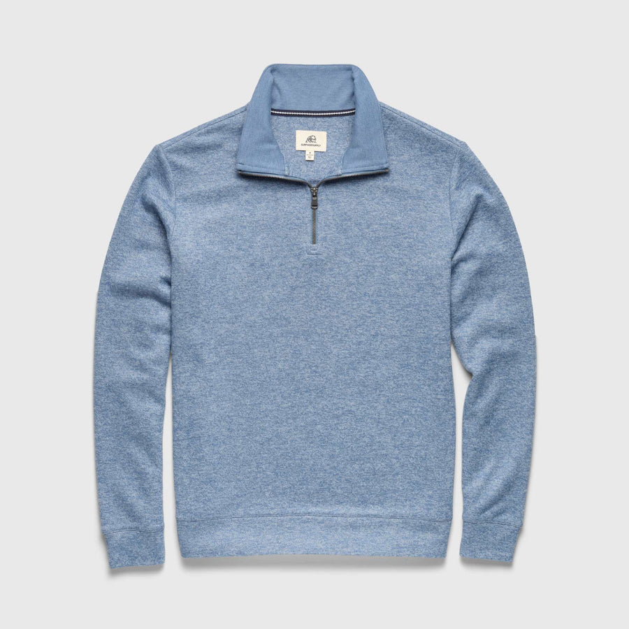 Bobby Cashmist 1/4 Zip Fleece Pullover Slate Blue Heather
