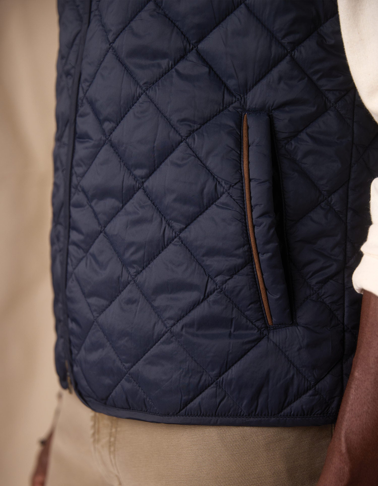 Quilted Liner Vest Navy