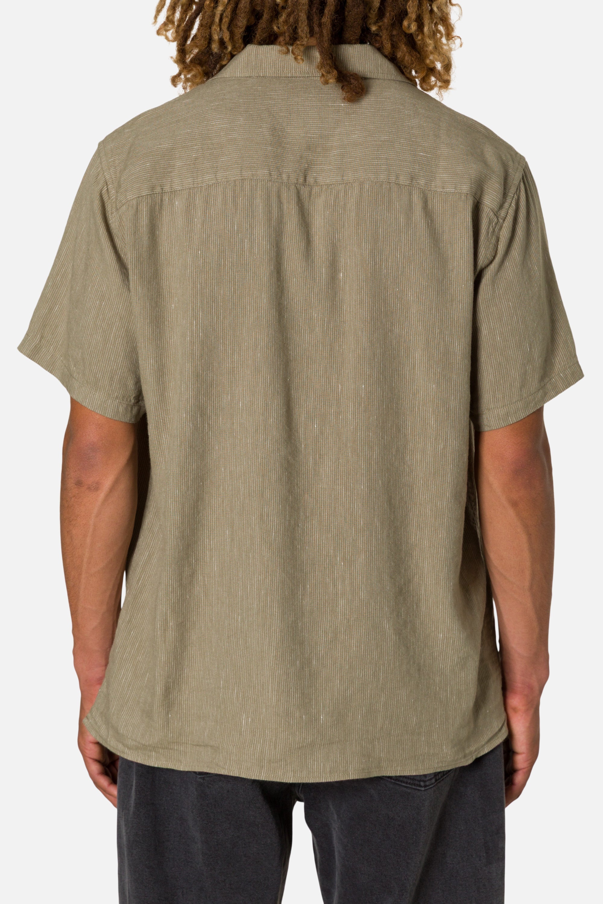 Teller Stripe Shirt Moss