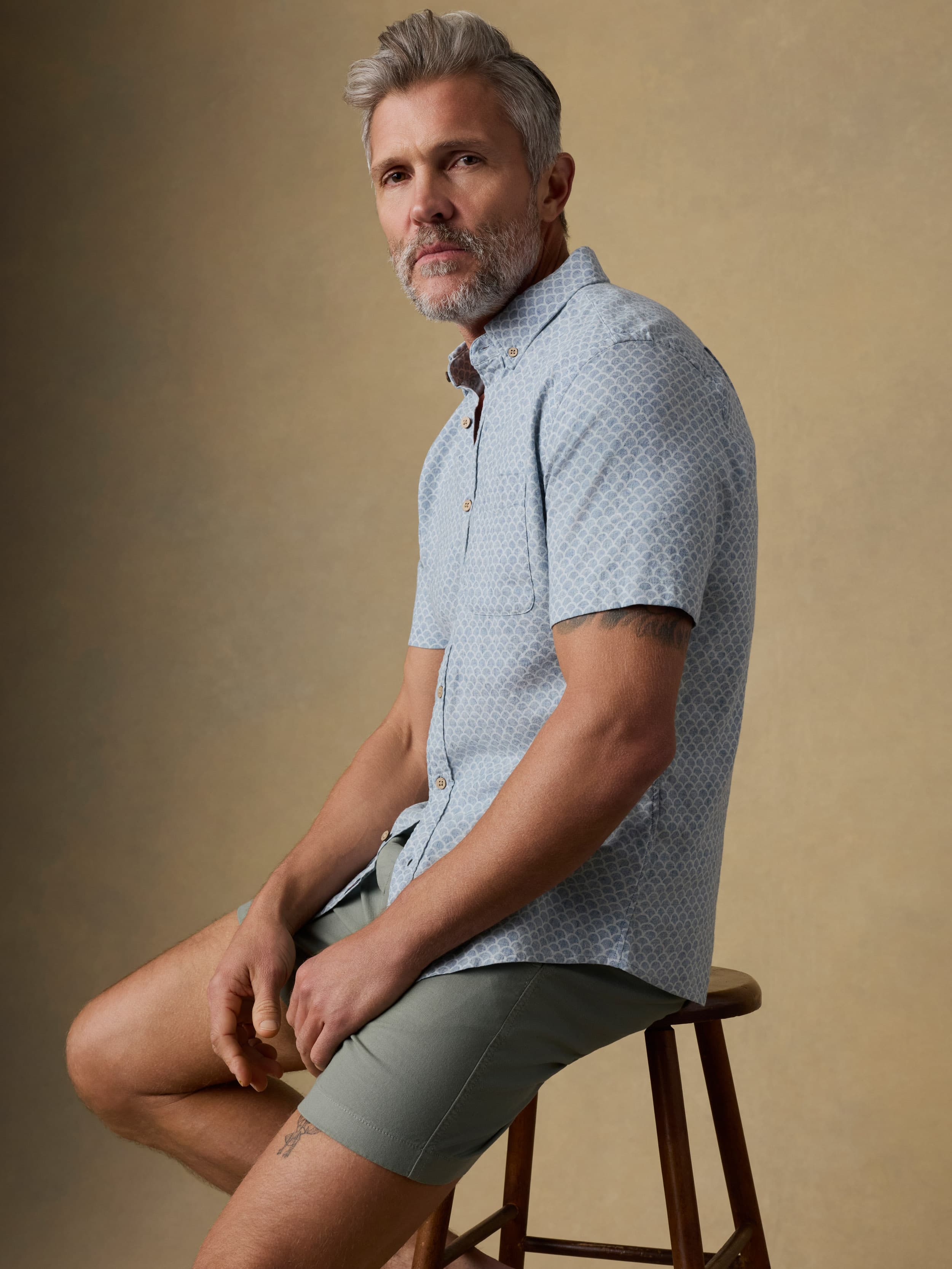 Breeze Short Sleeve Shirt Fish Scale Redux