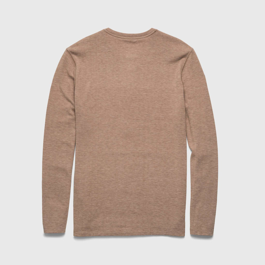 Sean Ultra Soft Classic Henley Camel Heather