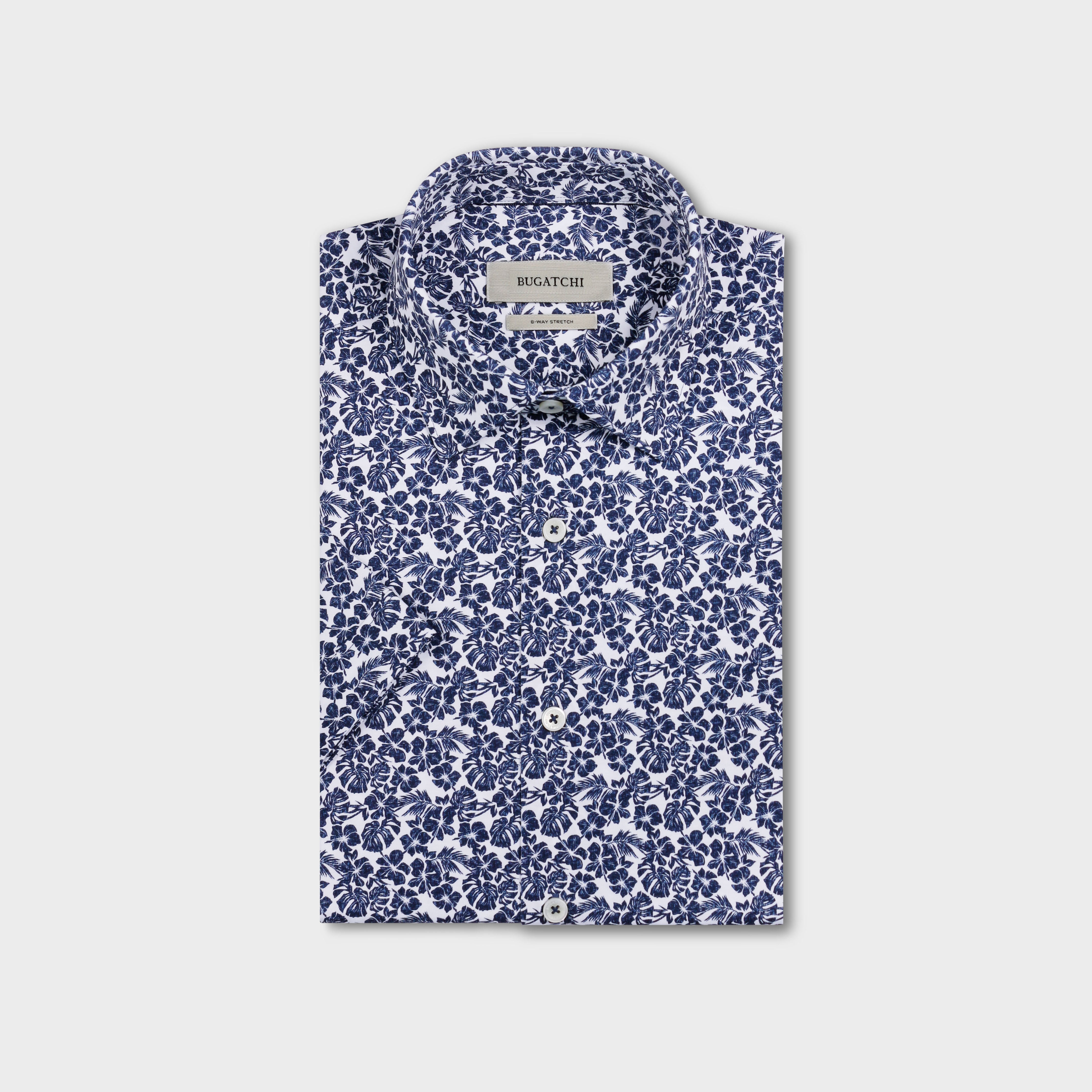 OOOHCotton Miles Short Sleeve Shirt Navy