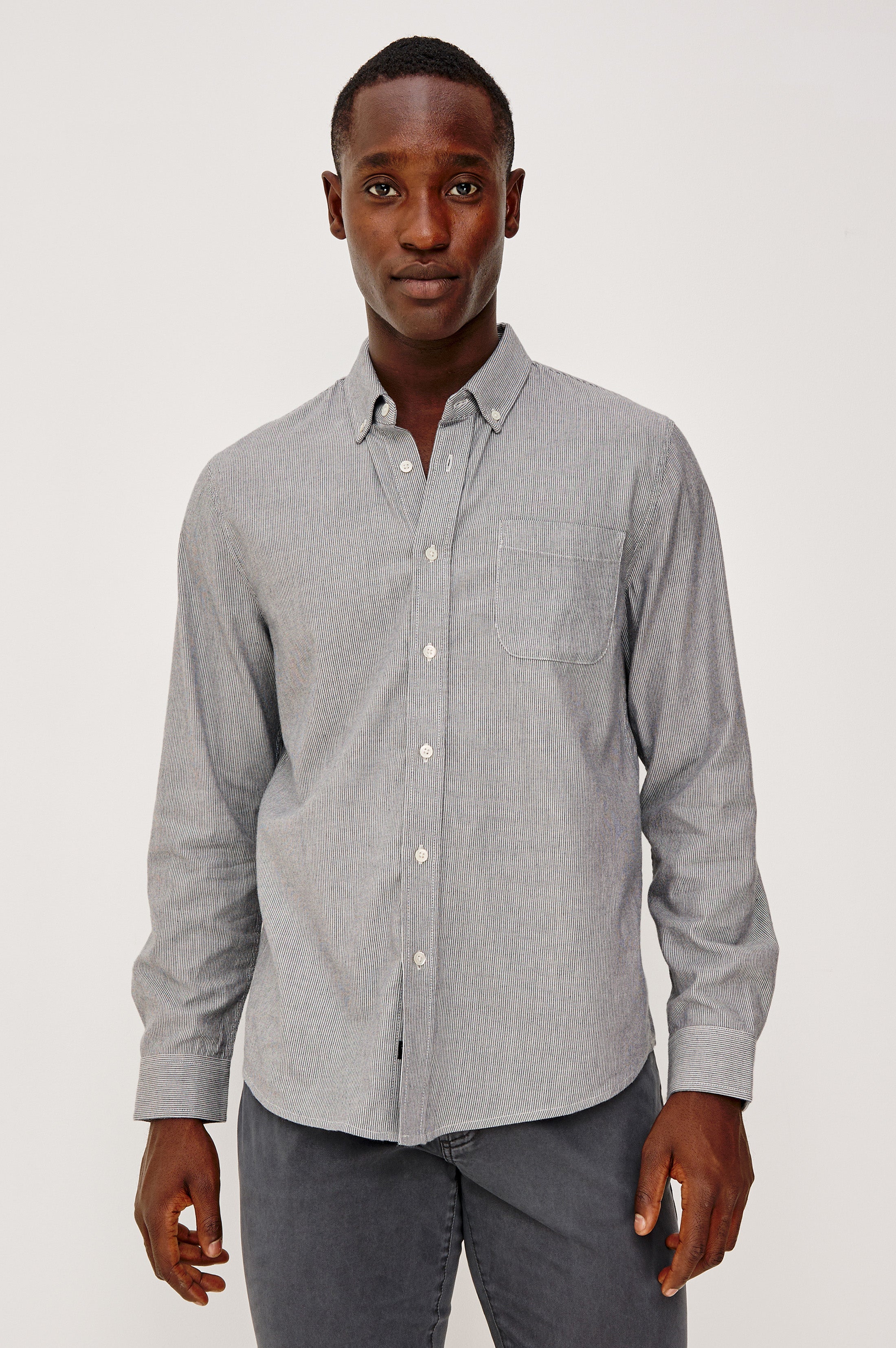 Vance Shirt Navy Rope Stripe