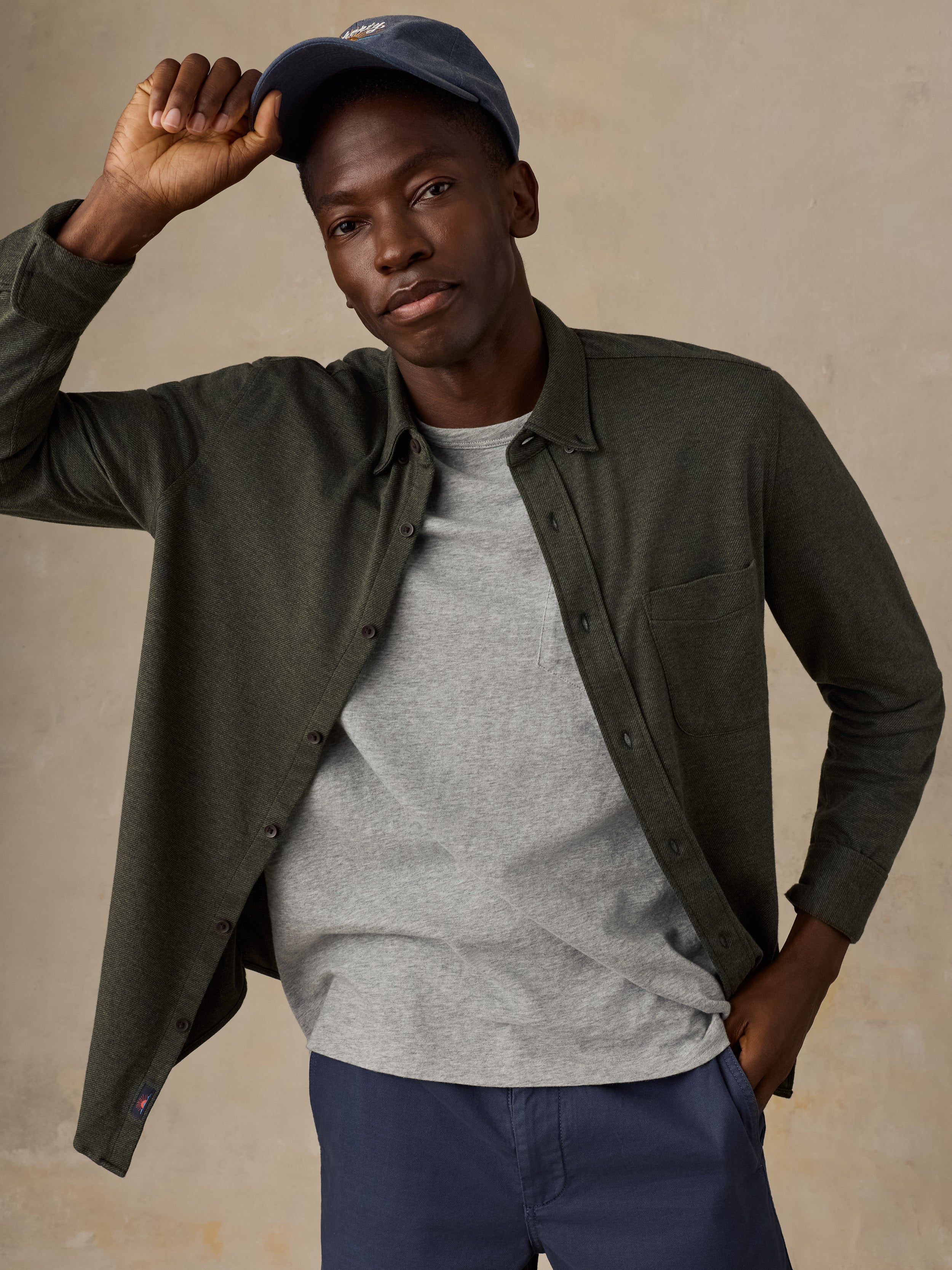 Coastline Knit Shirt Forest Canyon Twill