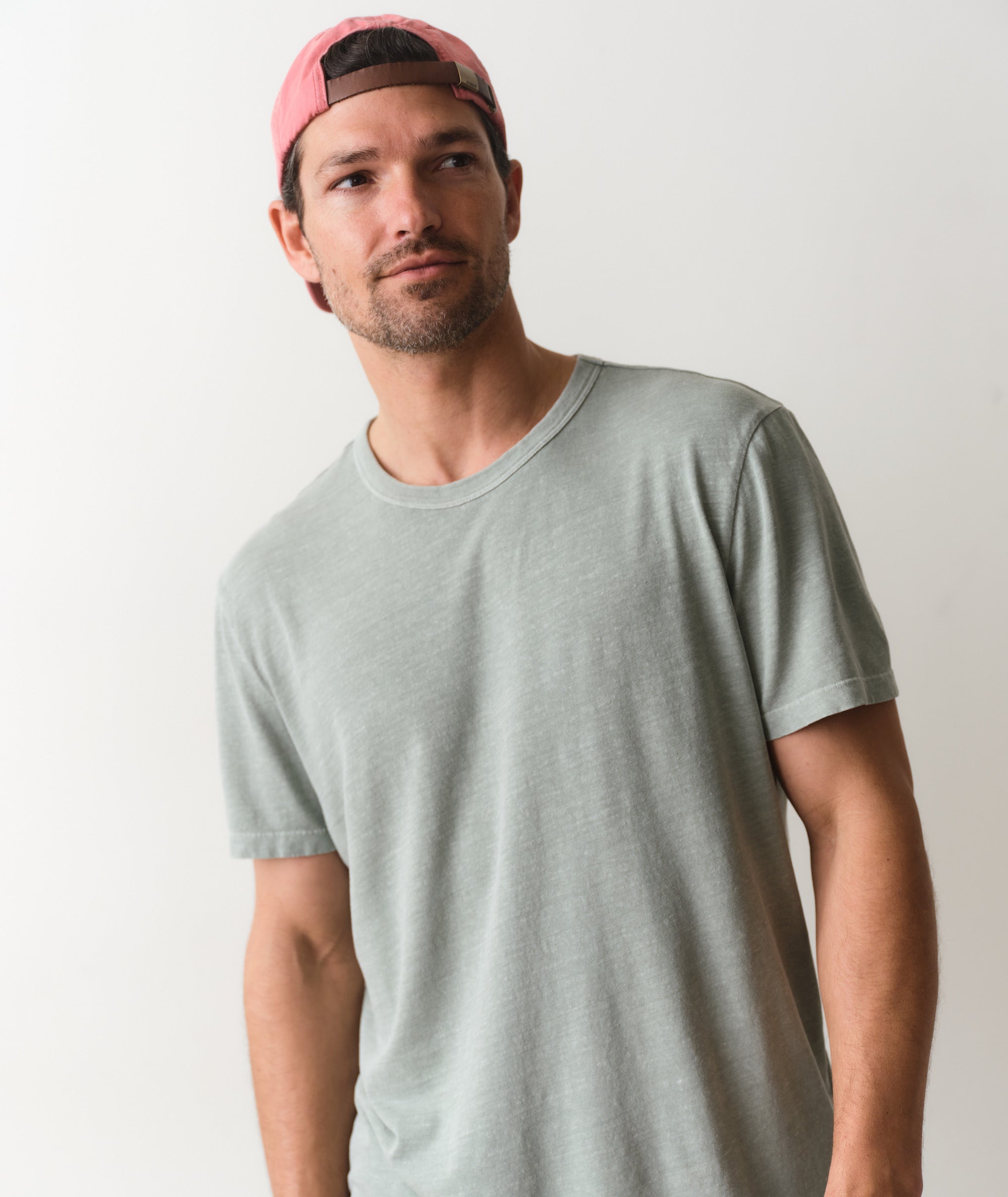 Relaxed Hemp Cotton Tee Iceberg Green