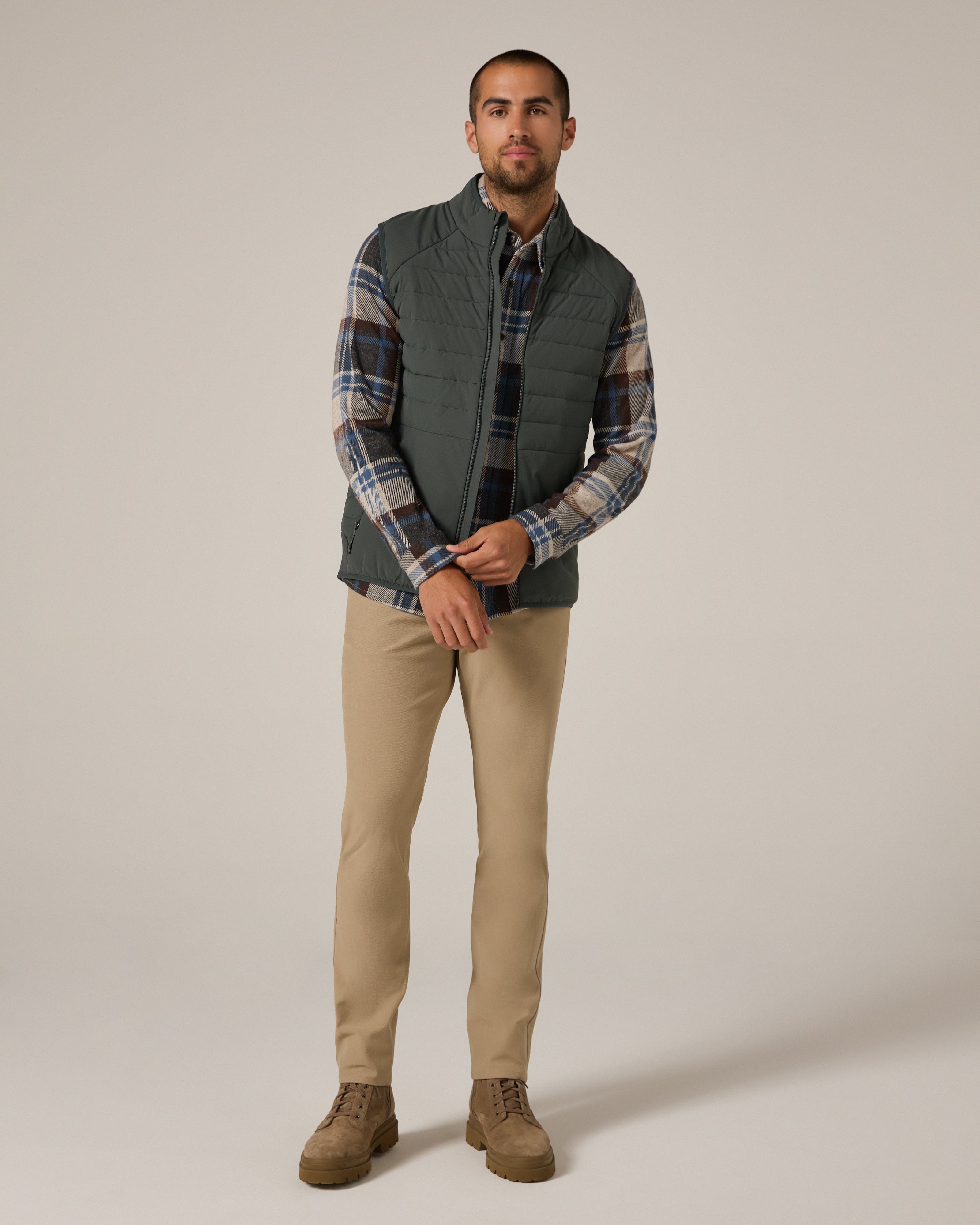 Generation Long Sleeve Plaid Shirt Brown