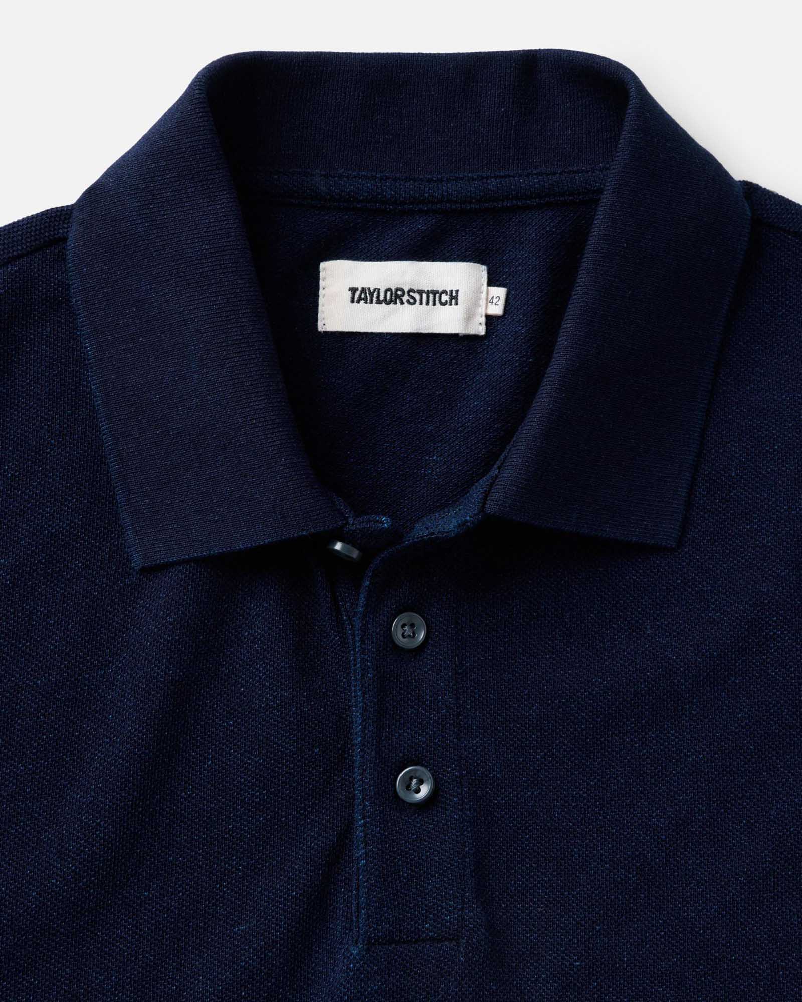 The Pacific Polo Rinsed Indigo Pique