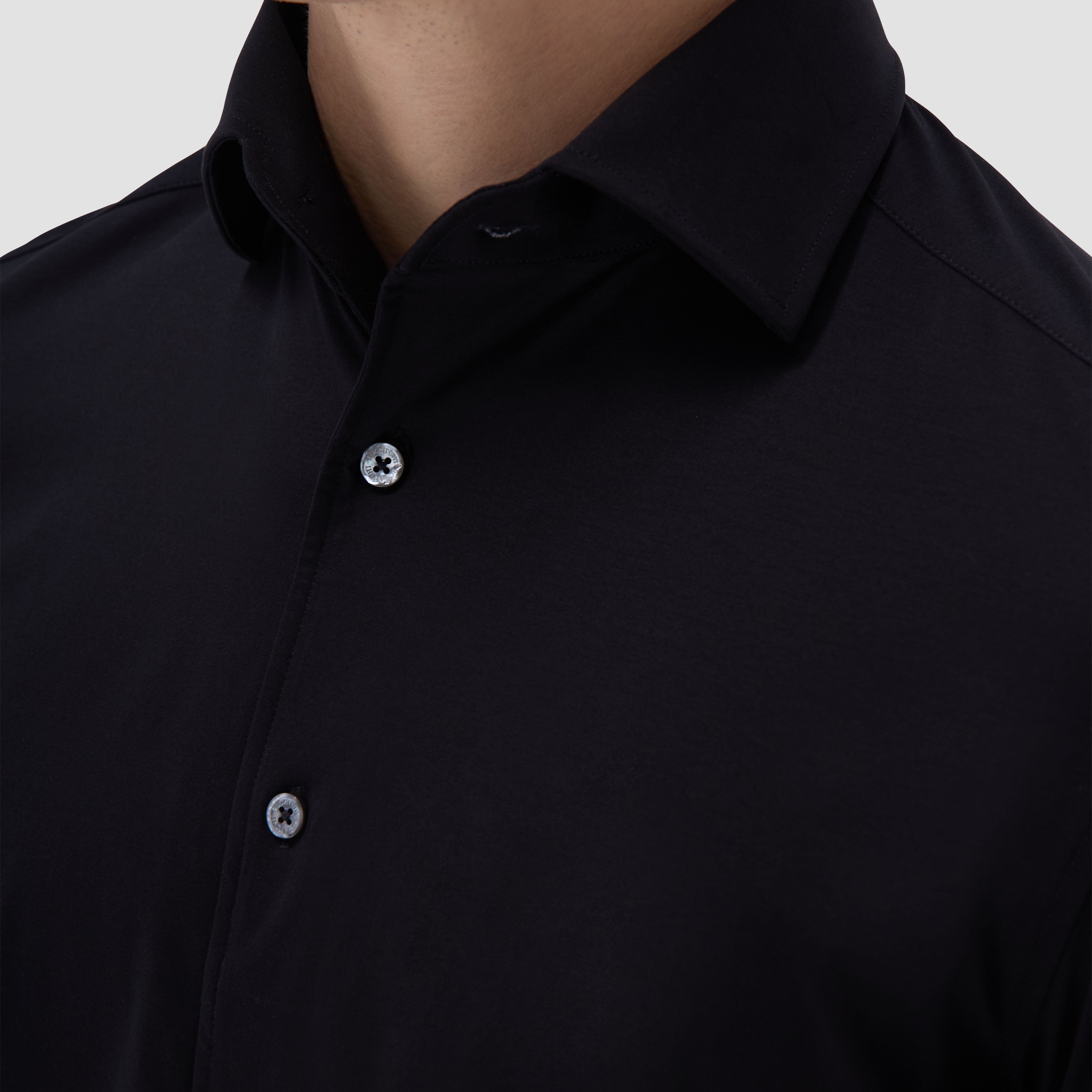 OOOHCotton Devon Long Sleeve Shirt Black