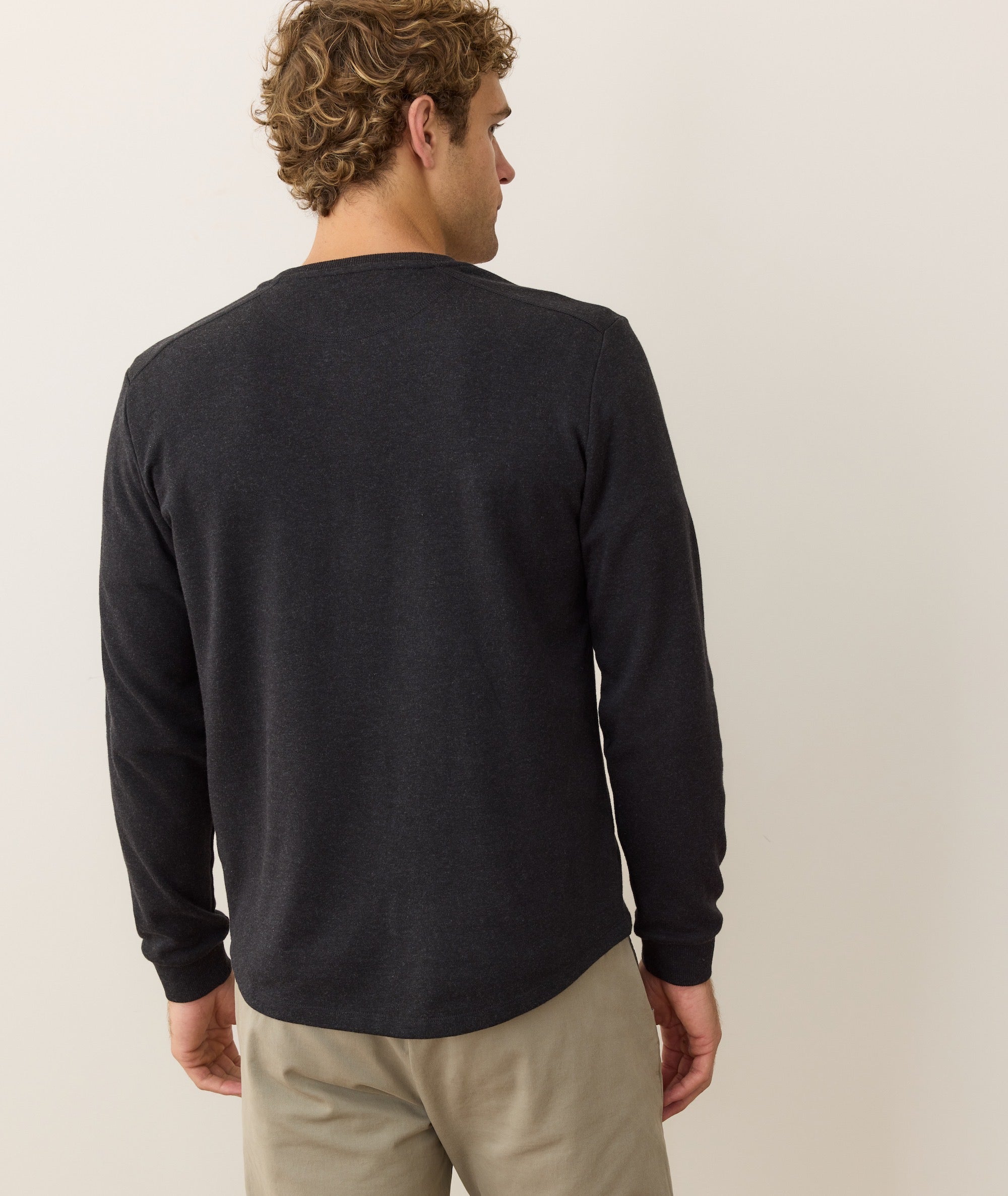 Pacifica Stretch Henley Charcoal