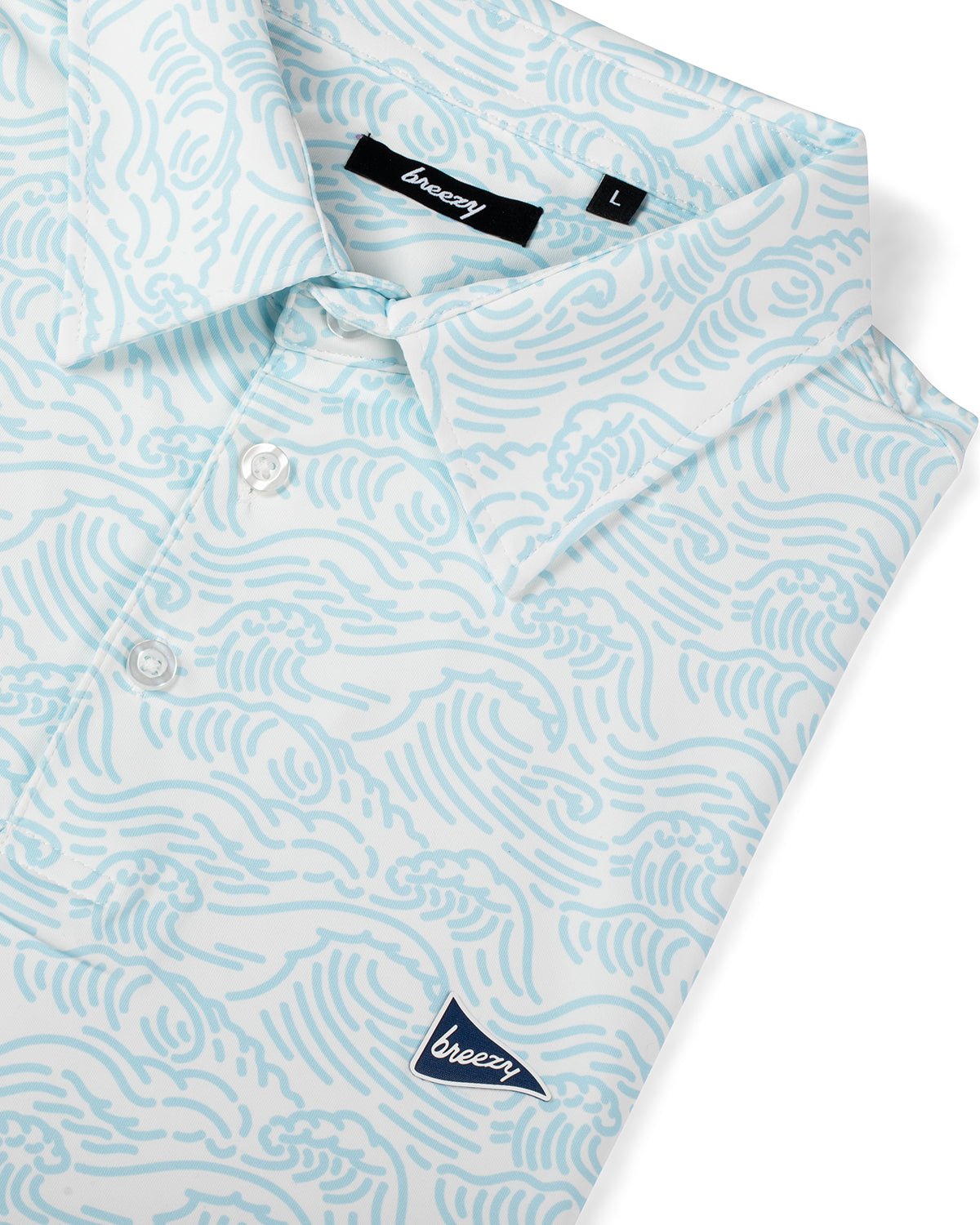 Crashing Waves Polo Light Blue