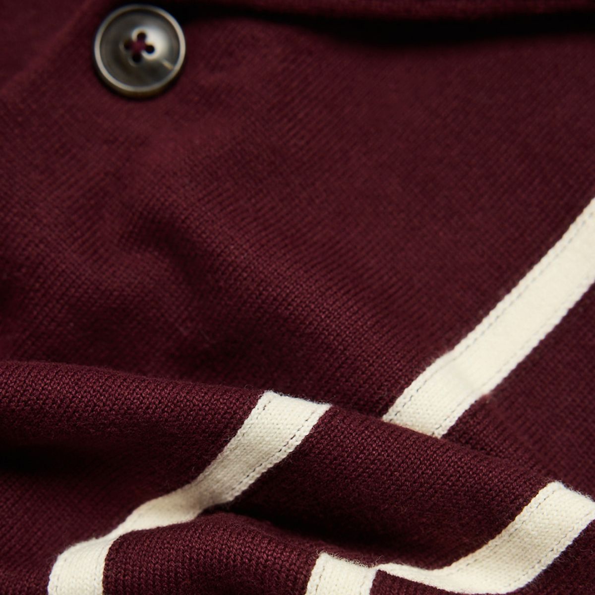 Penny Knit Striped Shirt Bordeaux