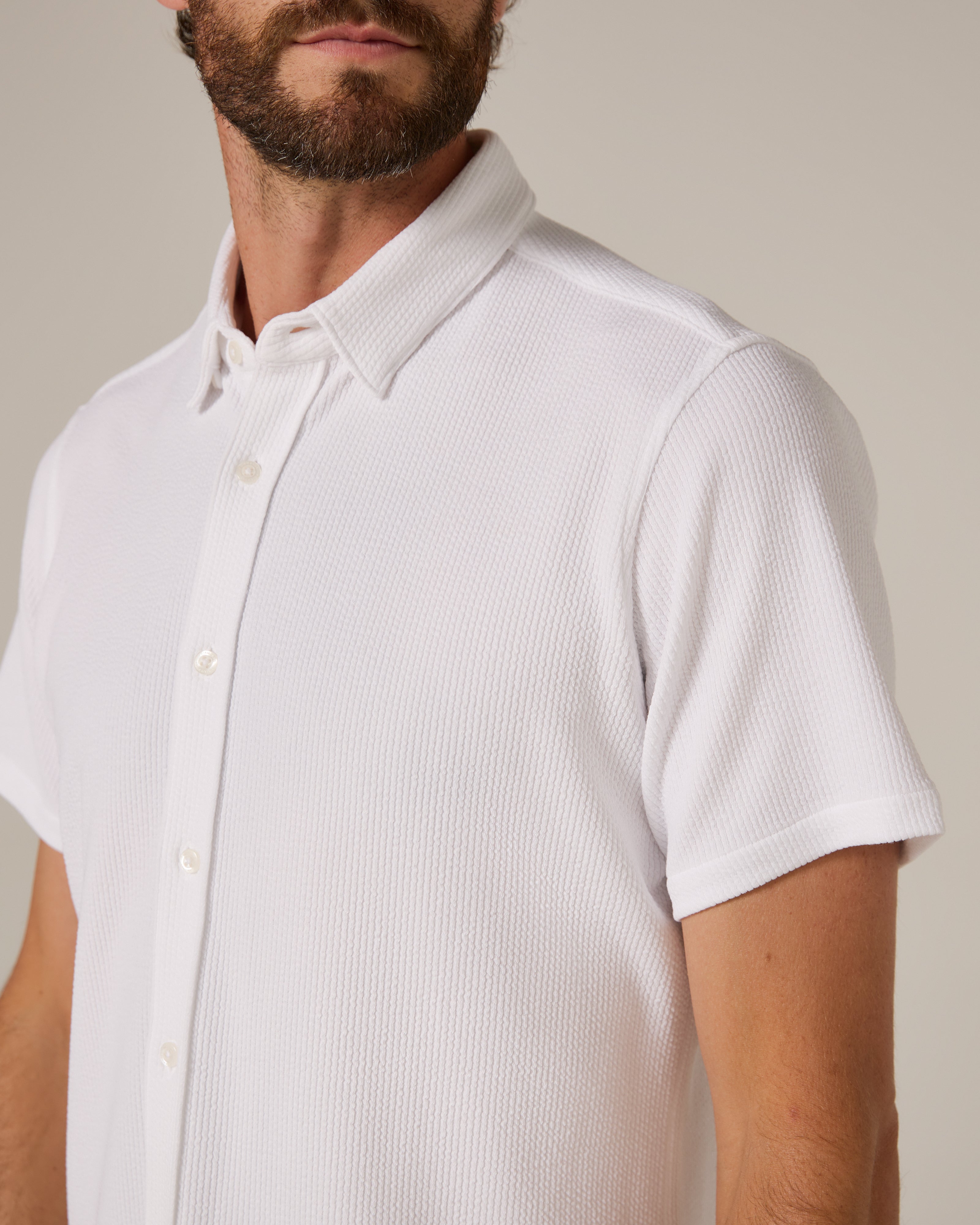 Levine Short Sleeve Shirt White