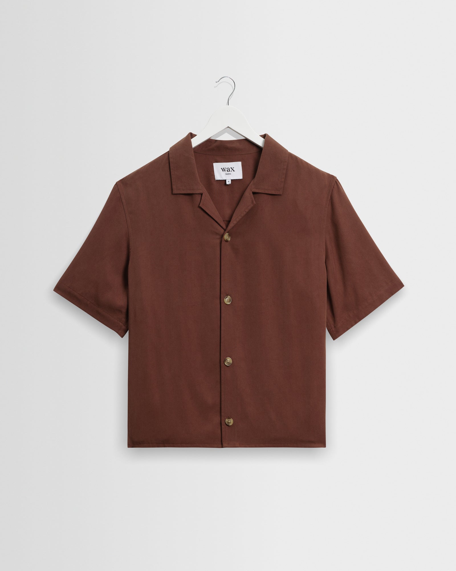 Curzon Shirt in Drapey Tencel Twill Brown
