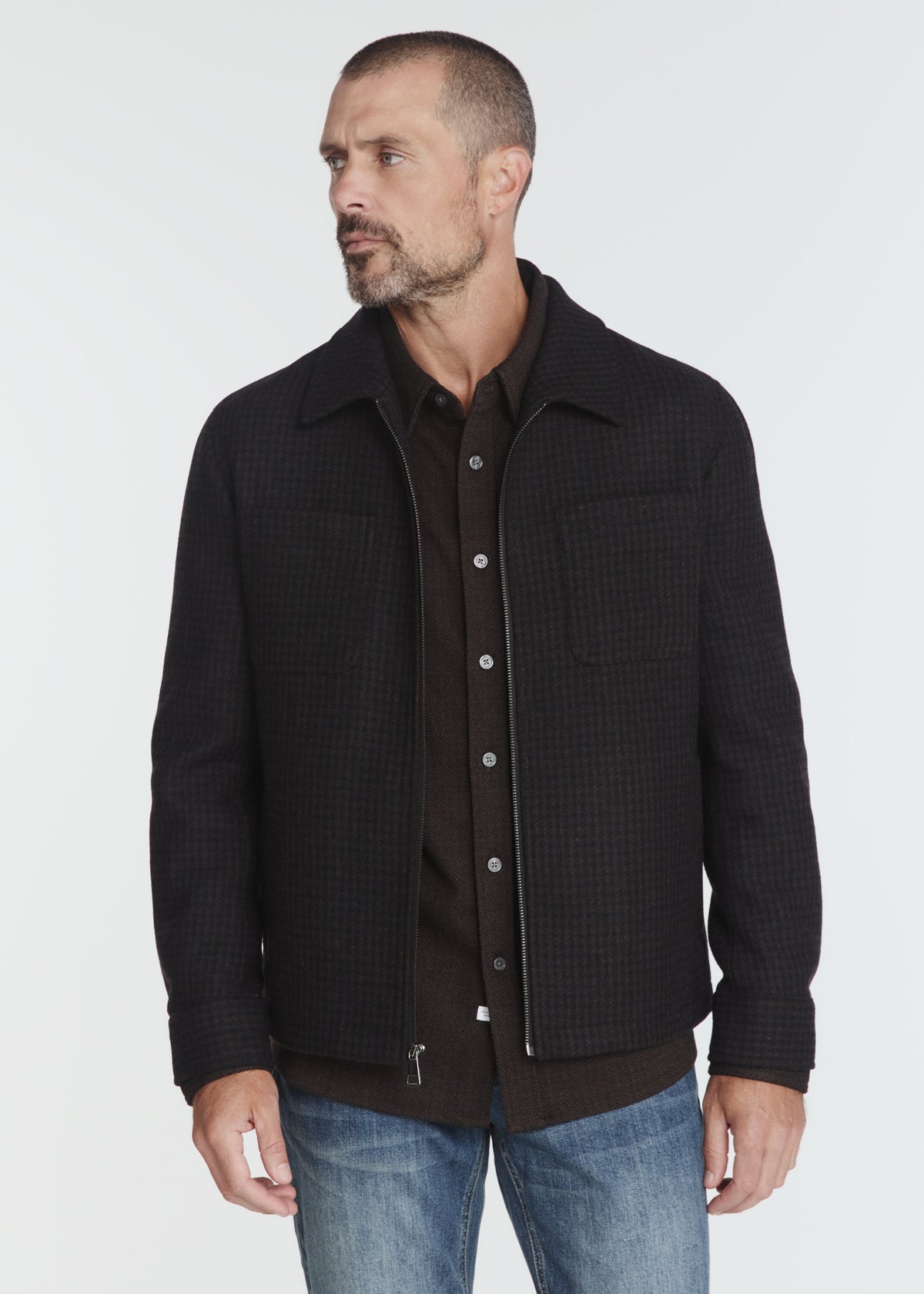 Brecken Wool Chore Jacket Navy