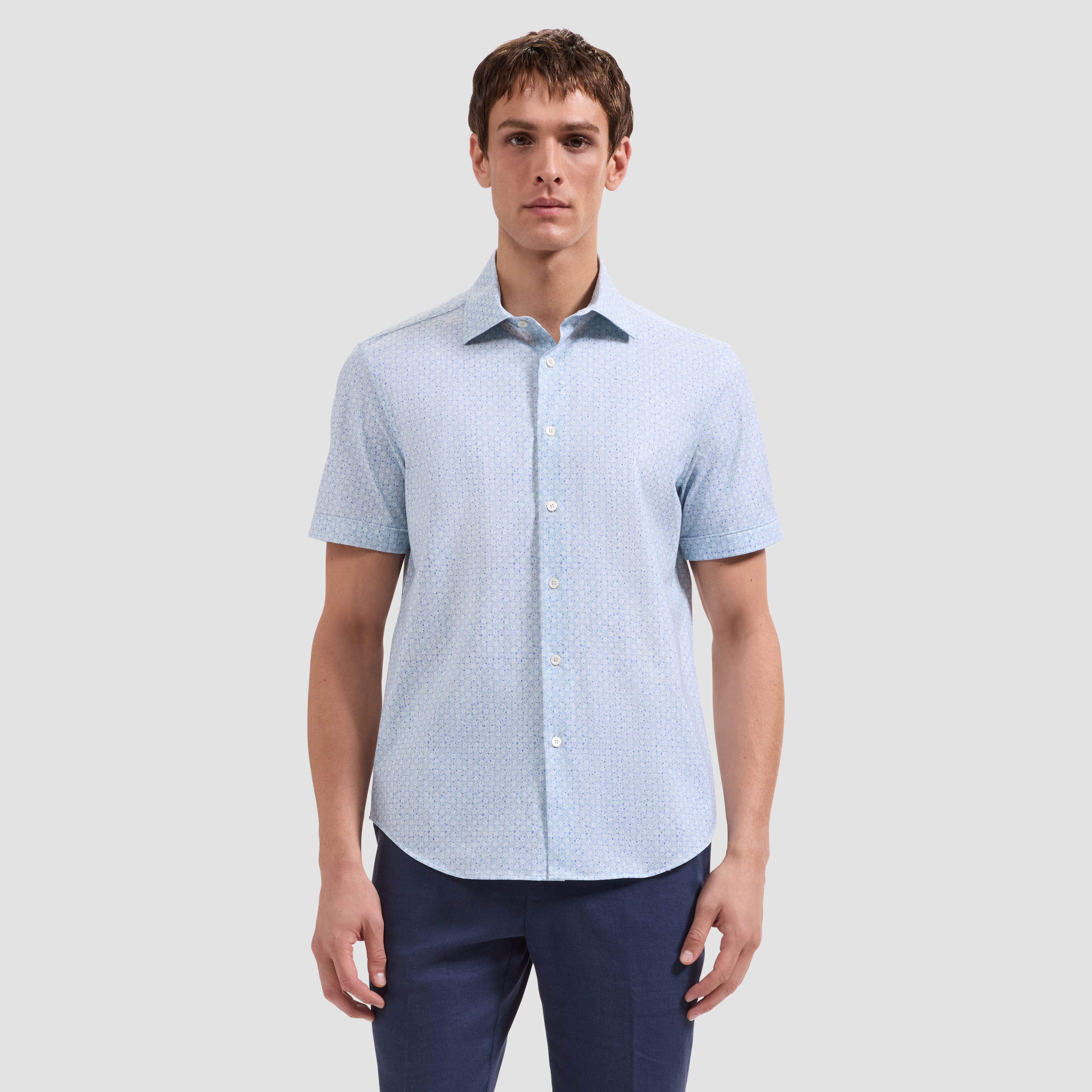 OOOHCotton Miles Short Sleeve Shirt Seafoam