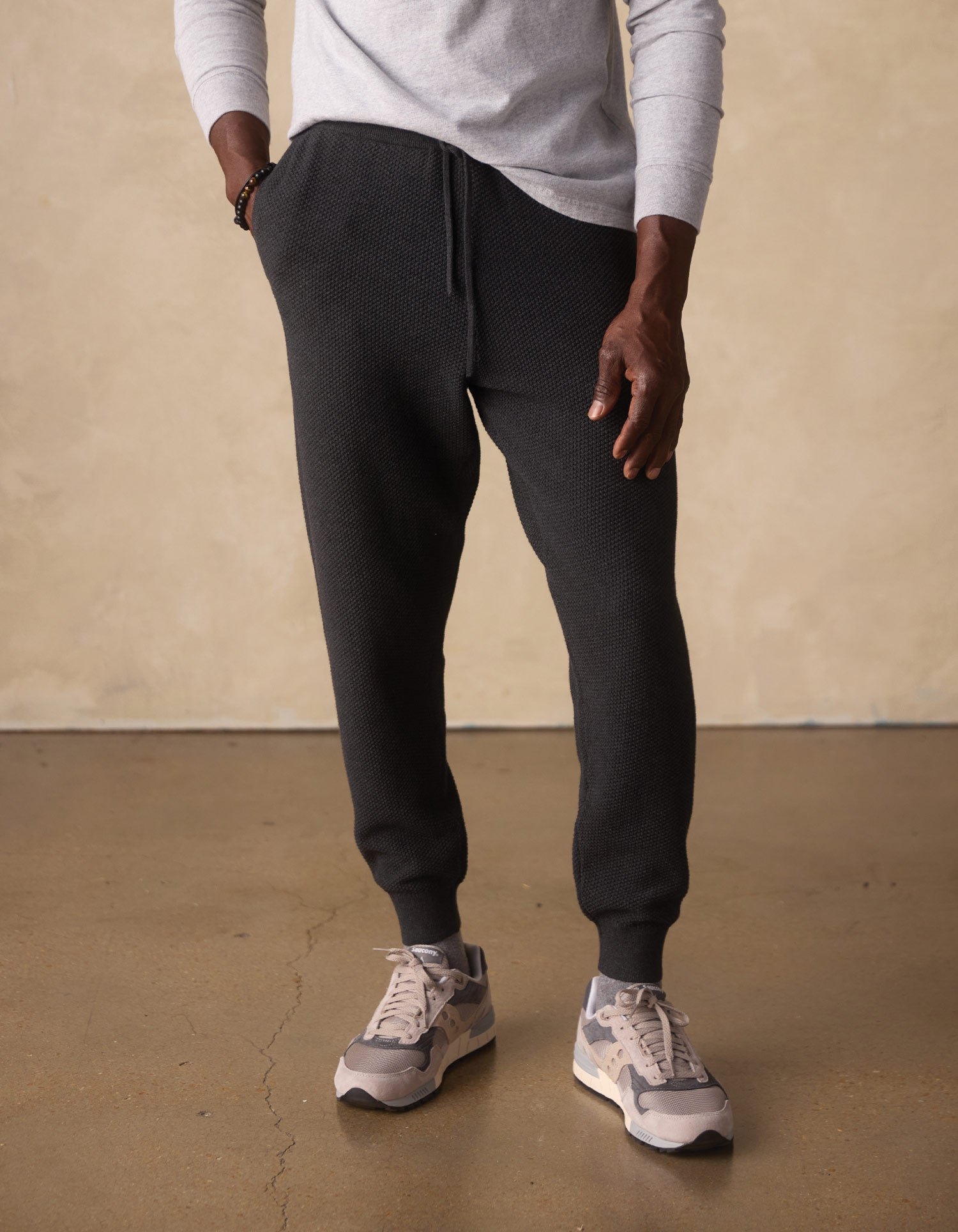 Coolmax Textured Jogger Dark Charcoal