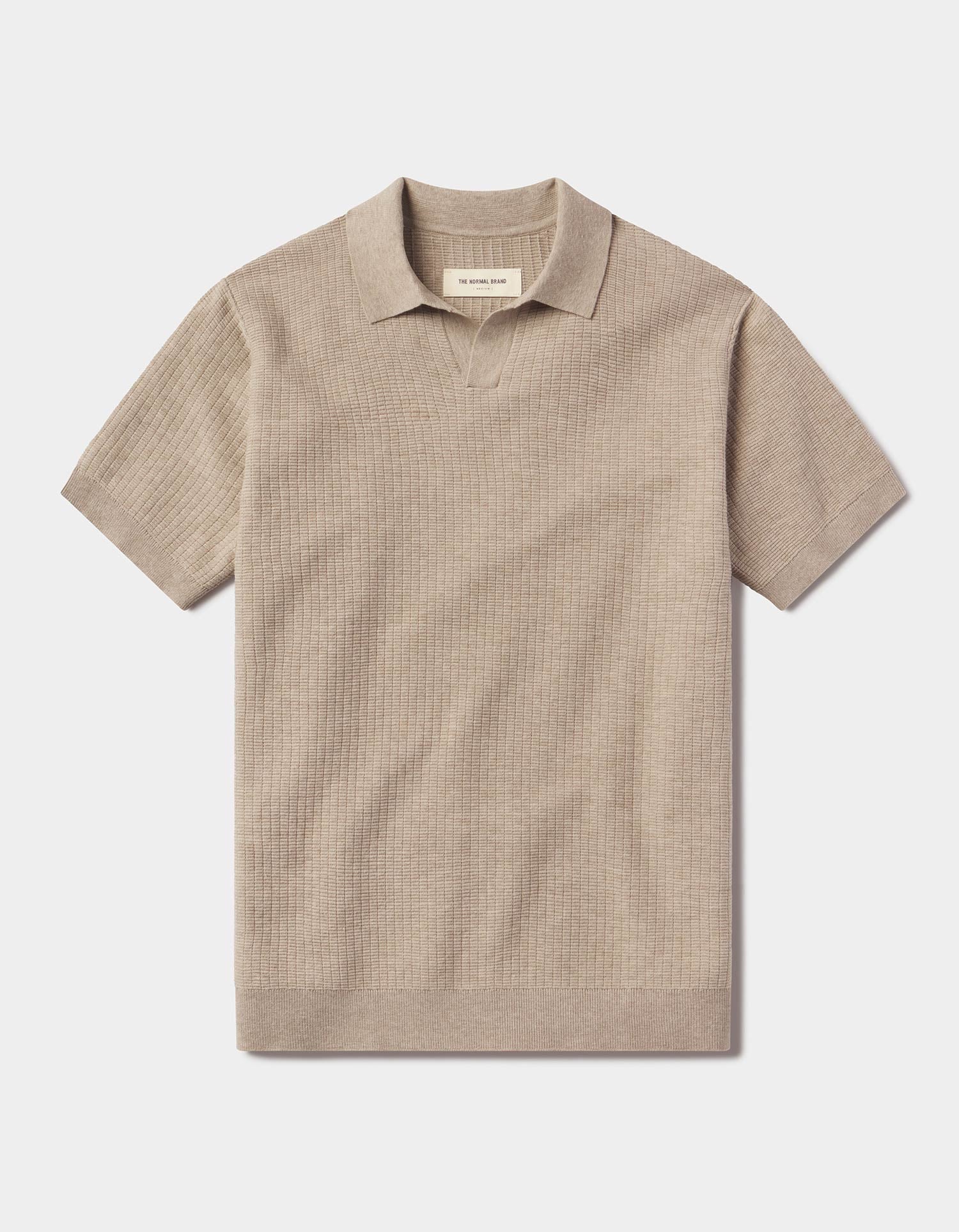 Breezeknit Short Sleeve Polo Flax