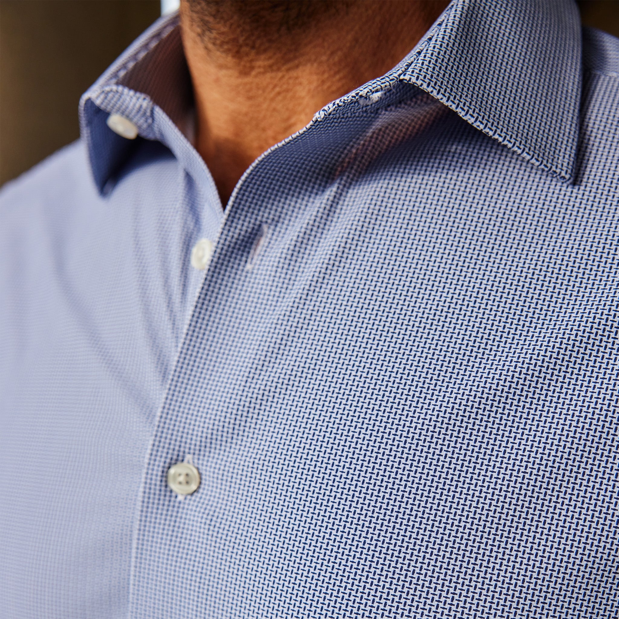 Apex Shirt Navy Mini Basketweave