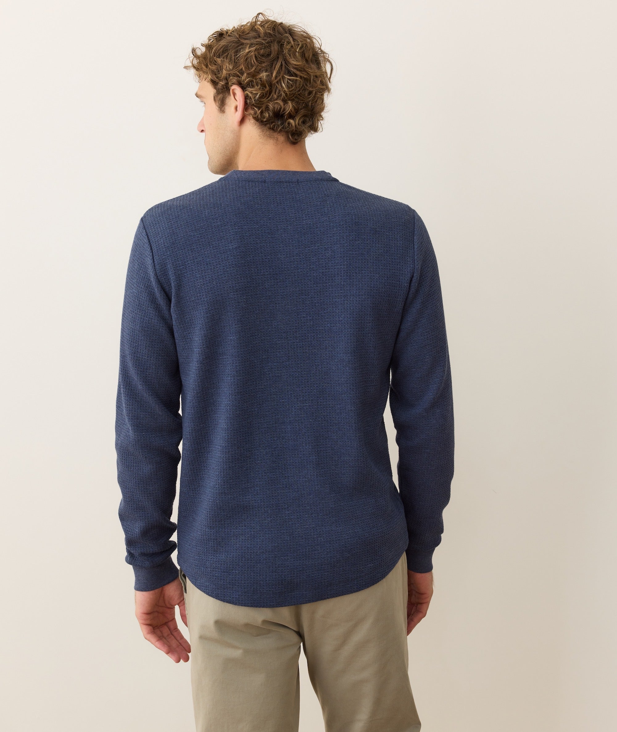 Waffle Henley Blue