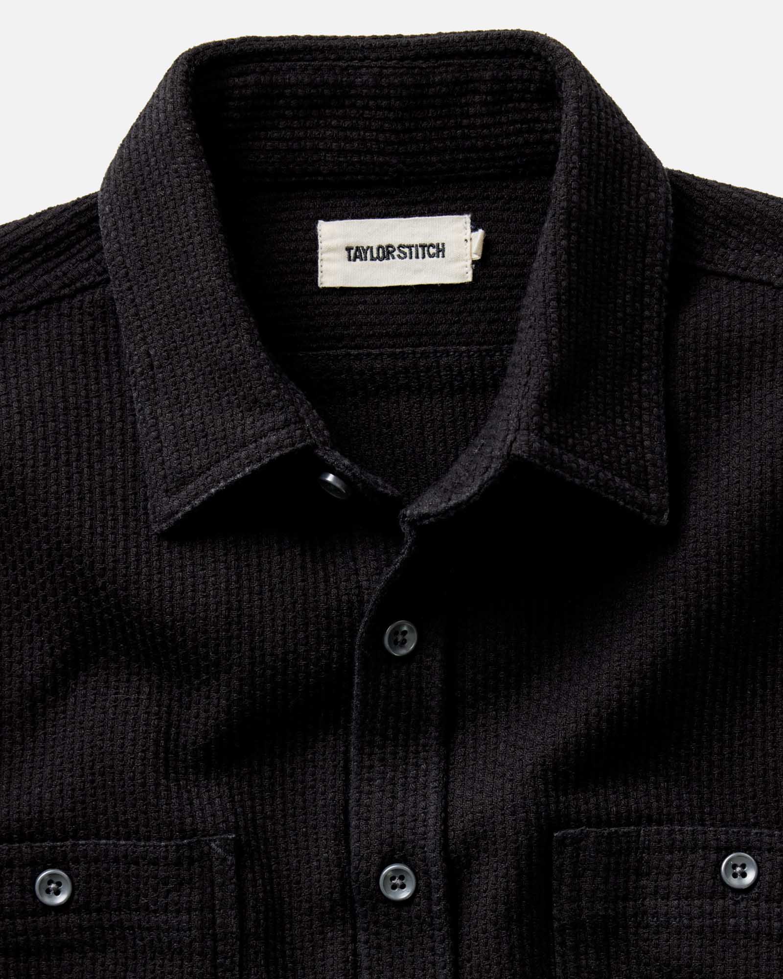 The Utility Shirt in Sashiko Black Indigo