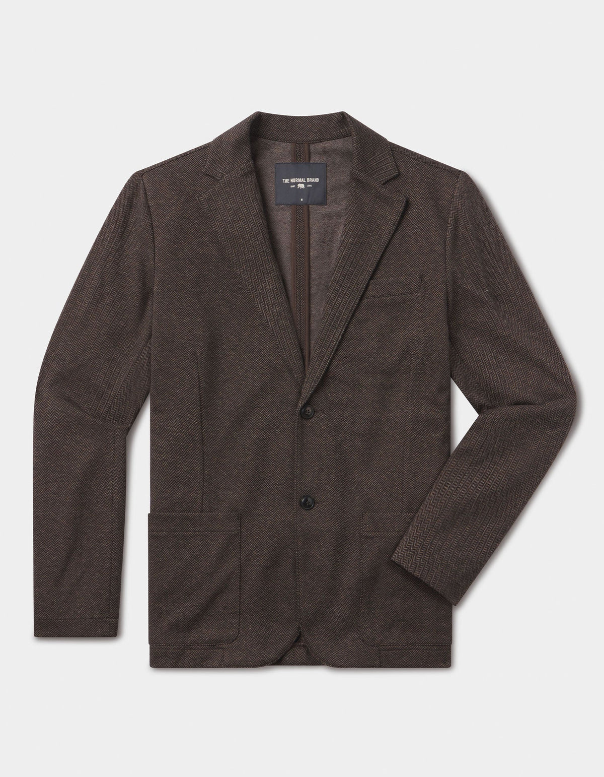 Stretch Knit Blazer Brown